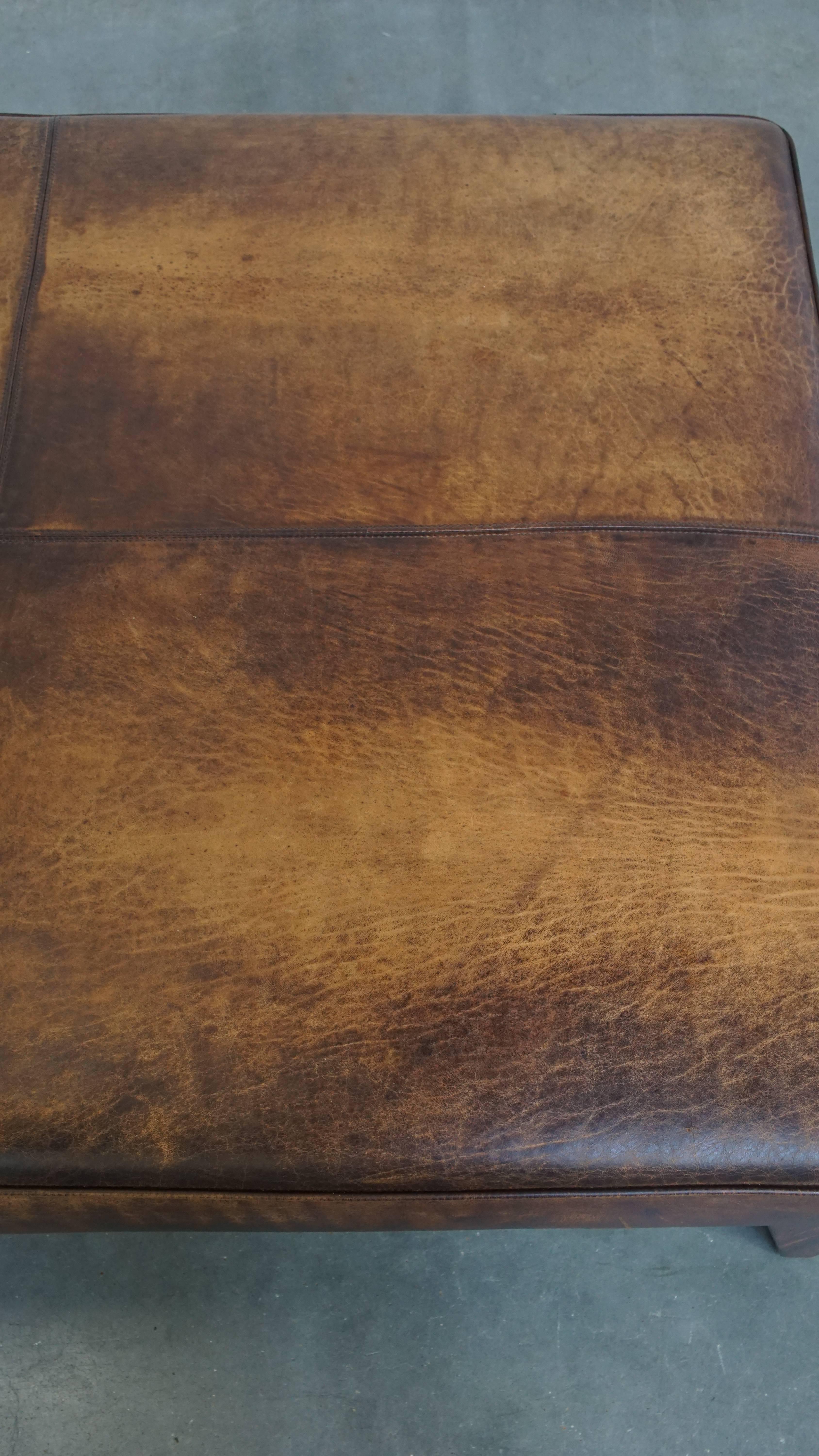 stool/coffee table made of sheepskin In Fair Condition For Sale In Harderwijk, NL