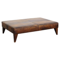 stool/coffee table made of sheepskin