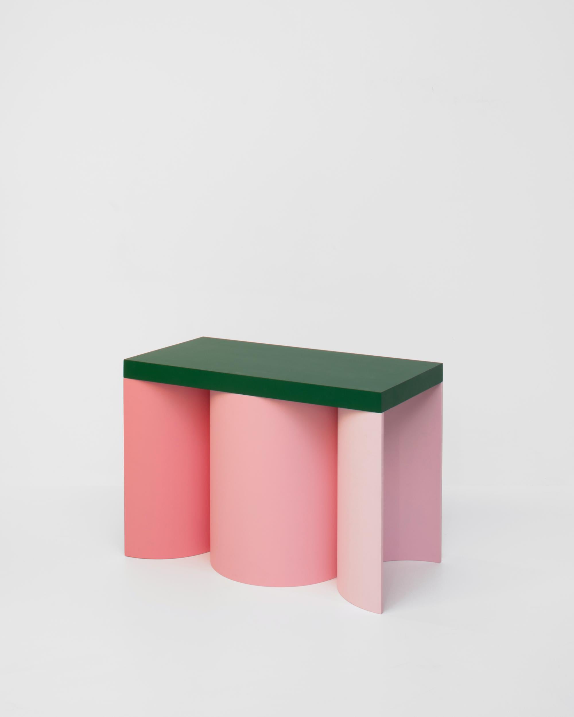 Colorful stool with a contemporary design. 

Carefully handmade in our atelier. Manufactured in an artisanal way, in which every step of the process is carefully executed

The base of this stool consists of 1 hollow cylinder. It's topped with a