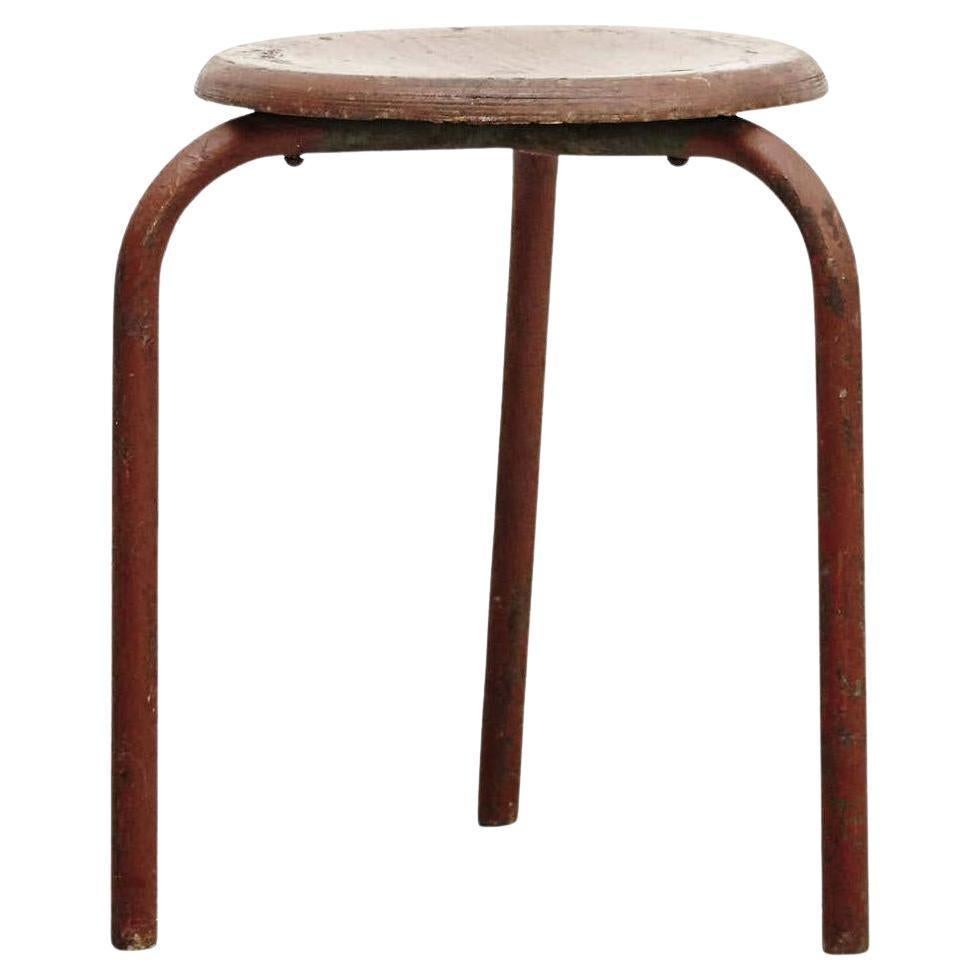 Stool Design Attributed to Jean Prouvé – Circa 1950, France For Sale 2