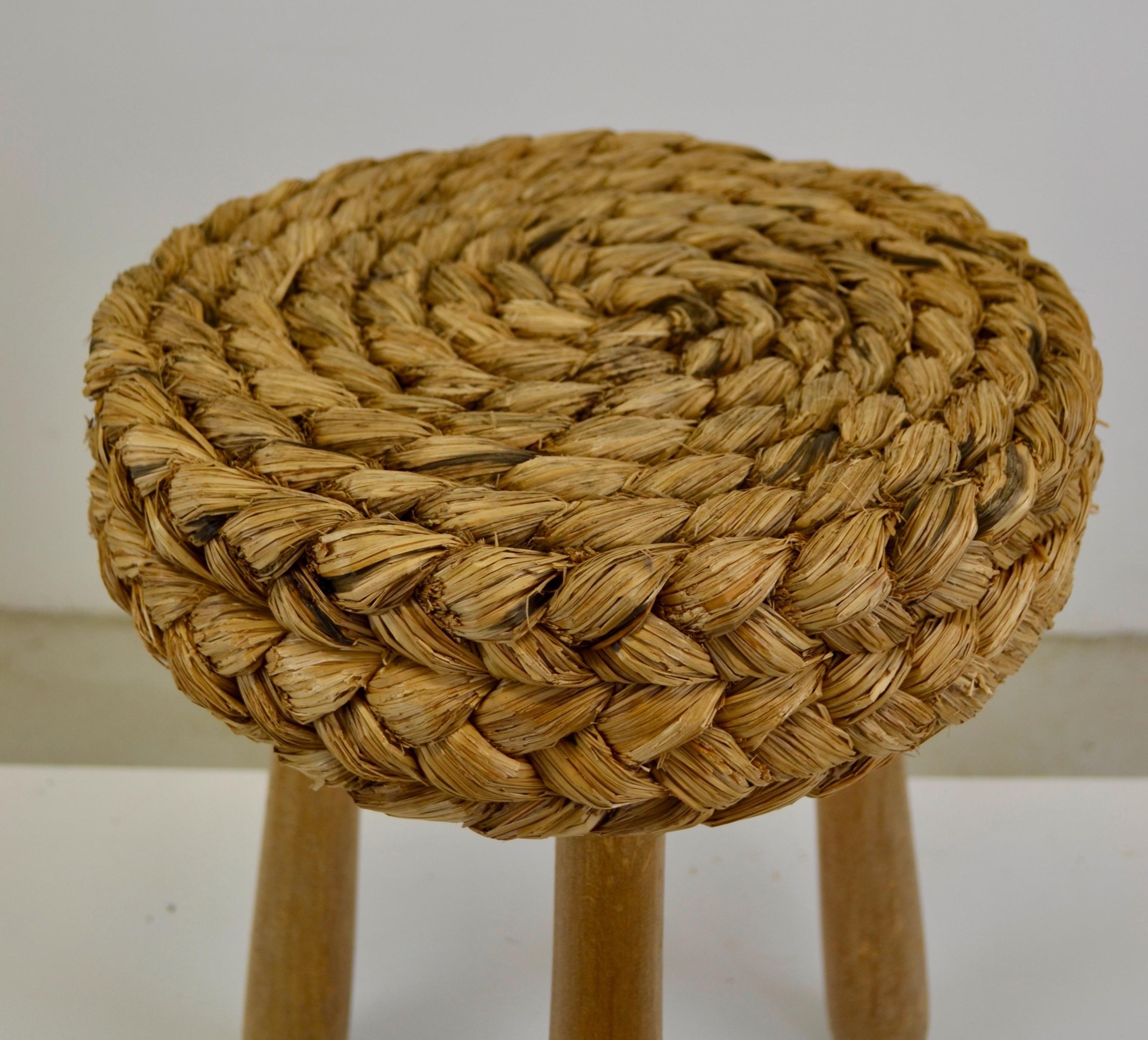 Stool designed by Adrien Audoux and Frida Minet - France -1950 In Good Condition For Sale In SOTTEVILLE-LÈS-ROUEN, FR