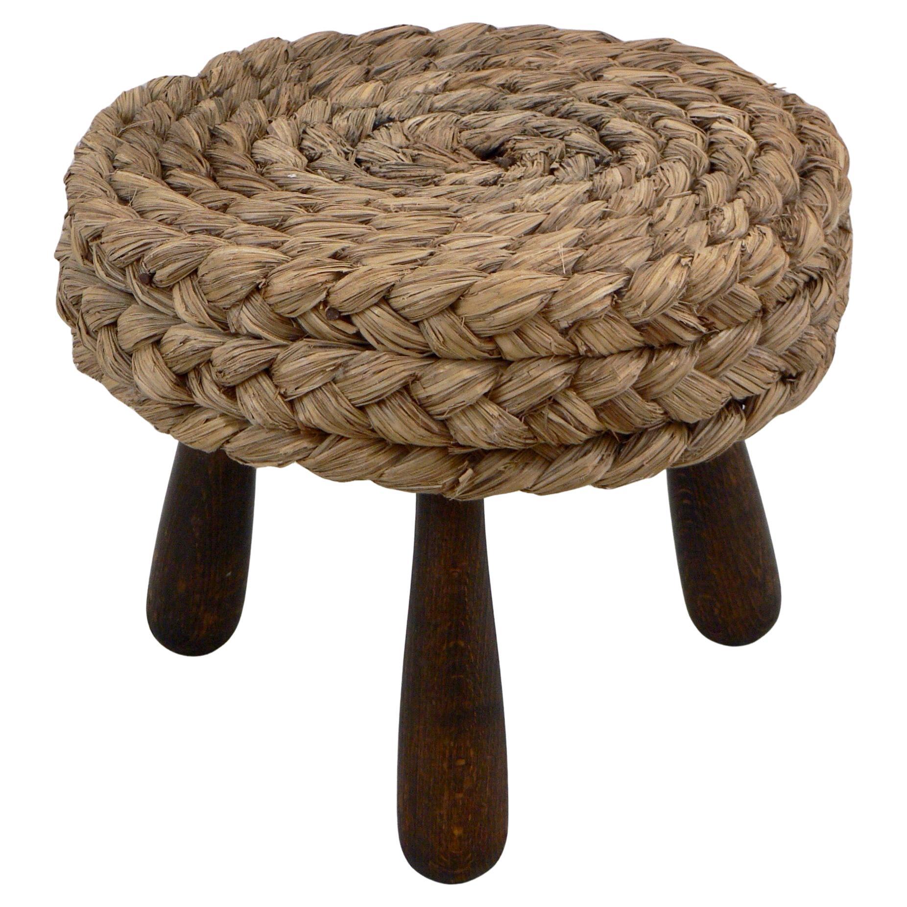 Stool designed by Adrien Audoux and Frida Minet - France -1950 For Sale