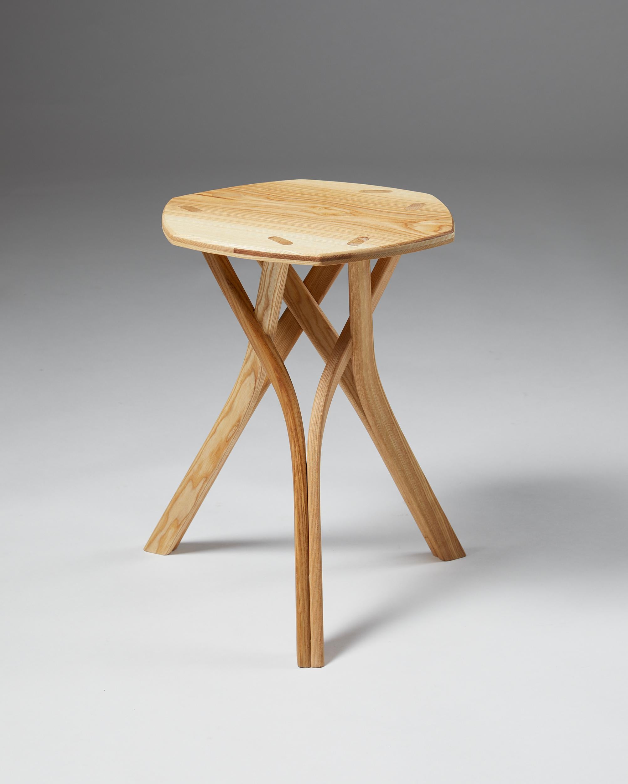 Mid-Century Modern Stool Designed by Calle Warfvinge, Sweden, Contemporary For Sale