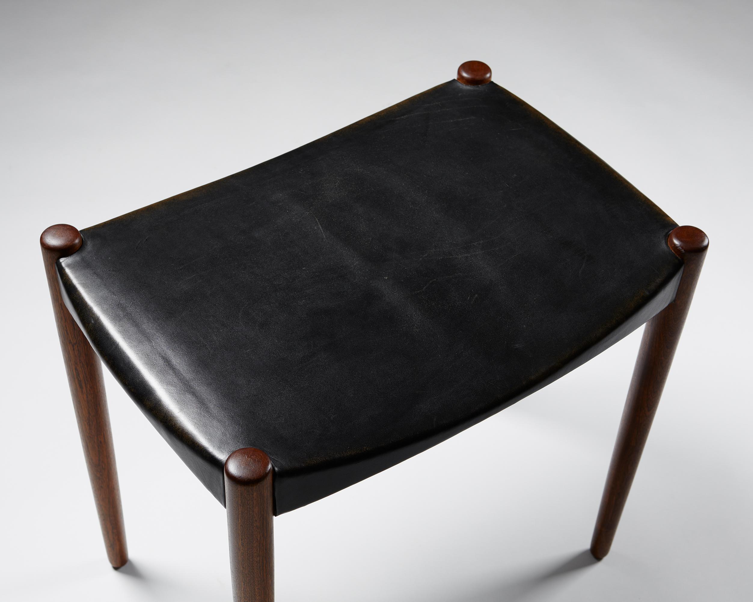 Tabouret conçu par Ejner Larsen et Aksel Bender Madsen pour Willy Beck Bon état - En vente à Stockholm, SE