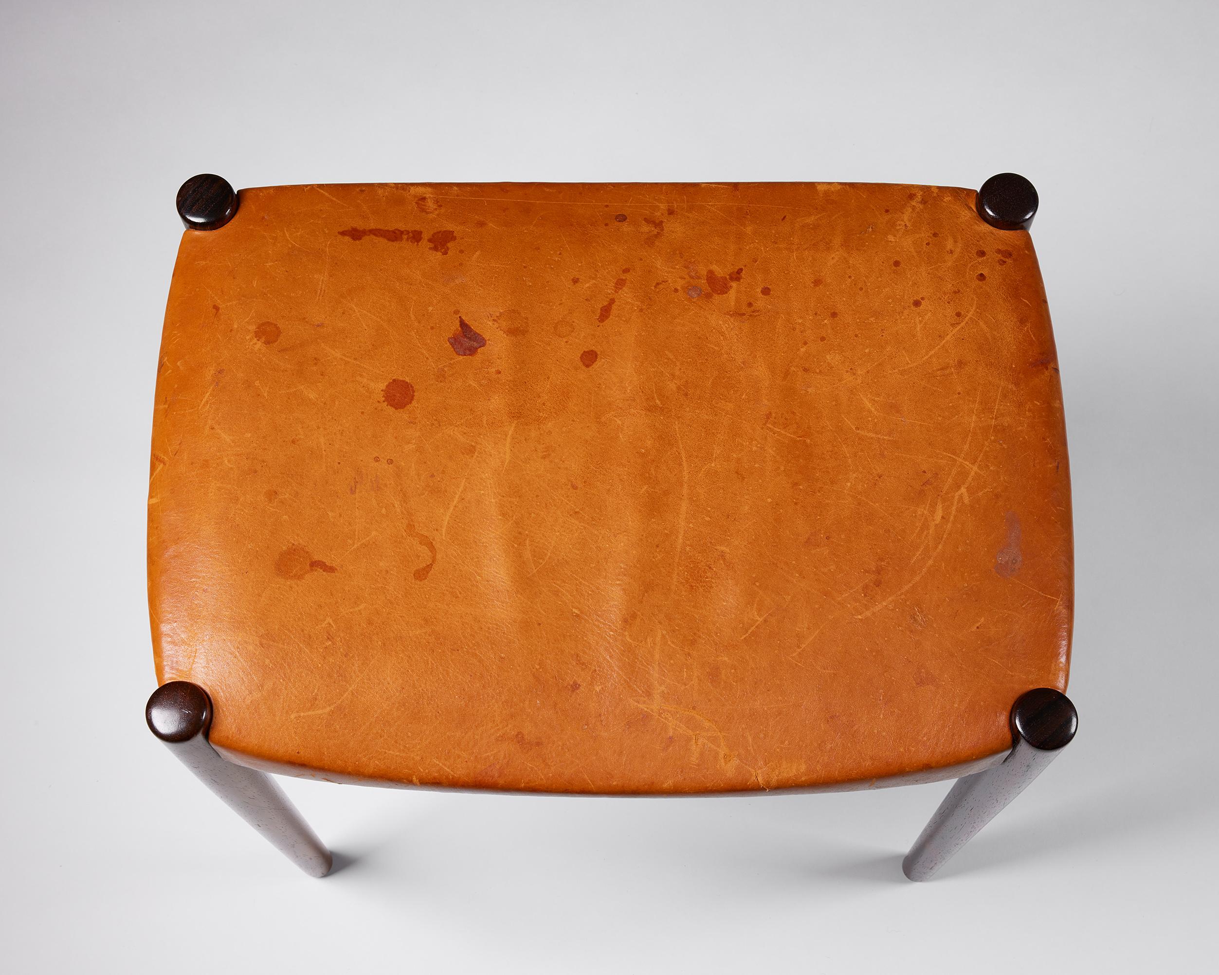 20th Century Stool designed by Ejner Larsen and Aksel Bender Madsen for Willy Beck For Sale