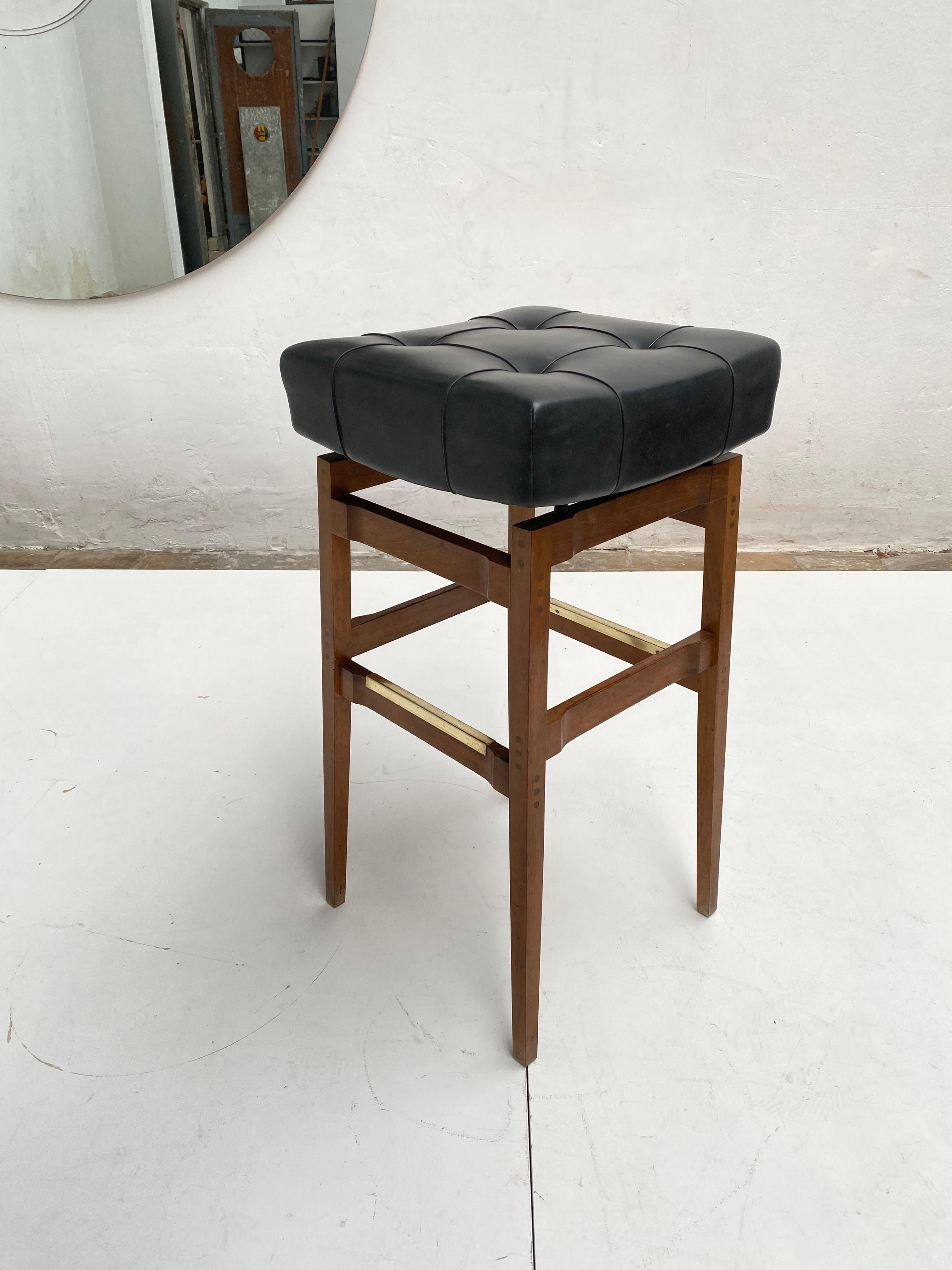 Stool Designed by G. Frattini Cassina from Hotel Parco Dei Principi, Published For Sale 7