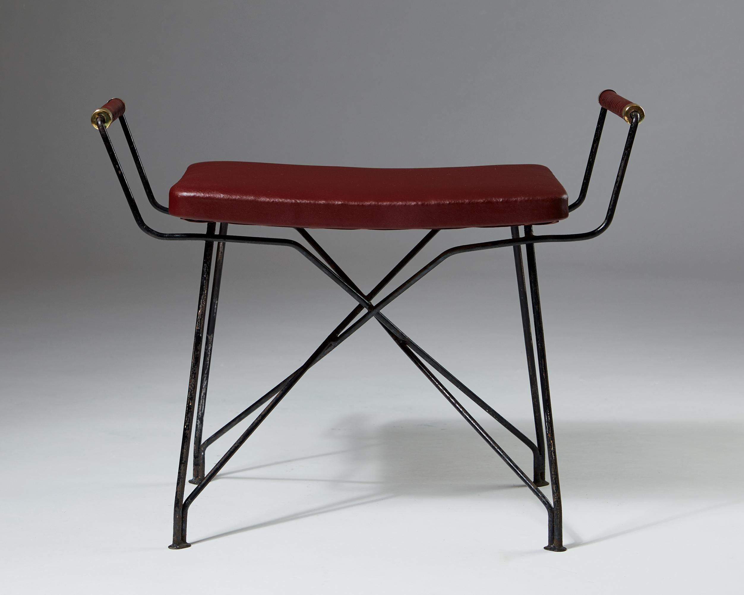 Scandinavian Modern Stool Designed by Hans Agne Jakobsson, Sweden, 1950s 