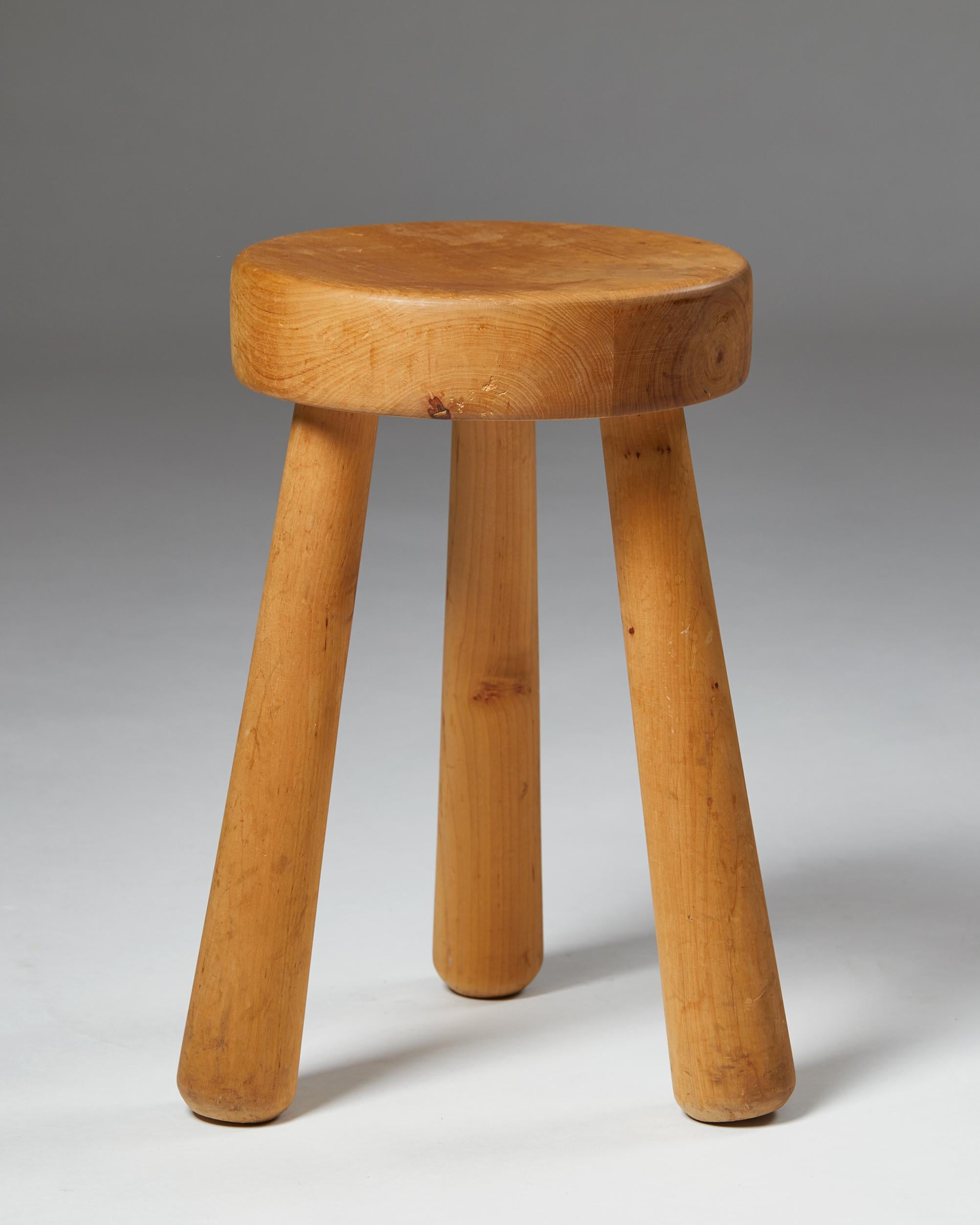 Scandinavian Modern Stool Designed by Ingvar Hildingson for I.H. Slöjd, Sweden, 1950s