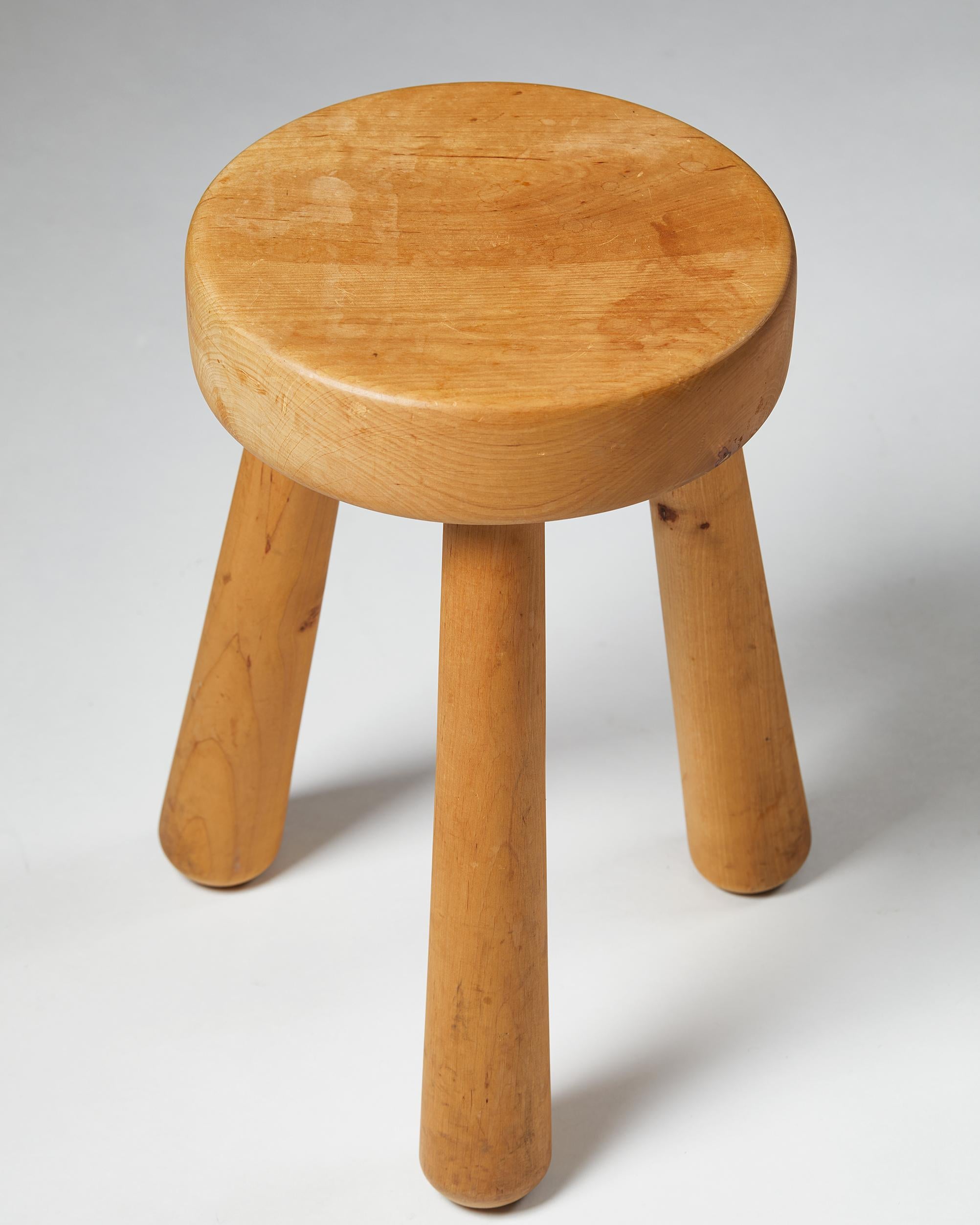 Swedish Stool Designed by Ingvar Hildingson for I.H. Slöjd, Sweden, 1950s