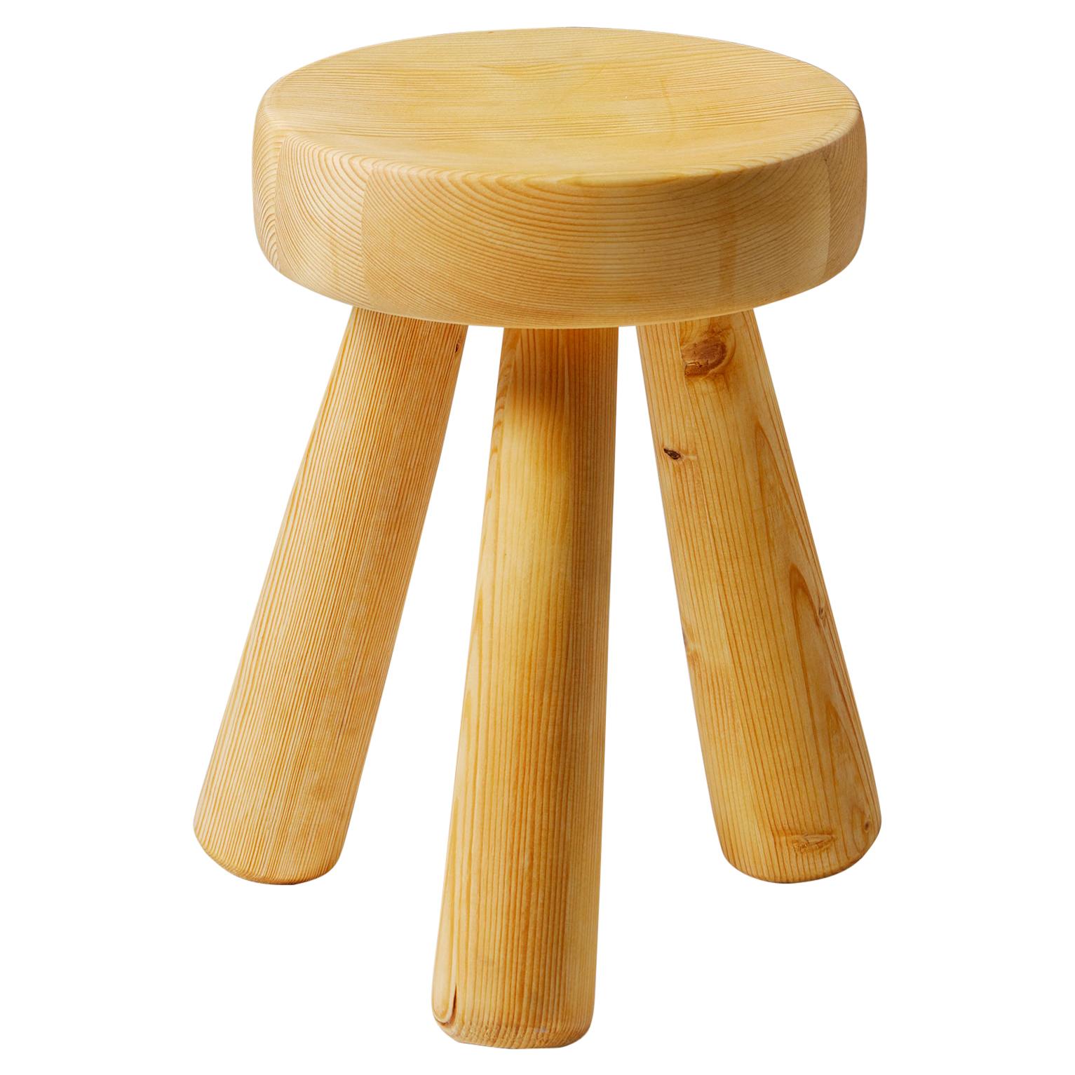 Stool Designed by Ingvar Hildingsson for I.H. Slöjd, Sweden, 1970s For Sale