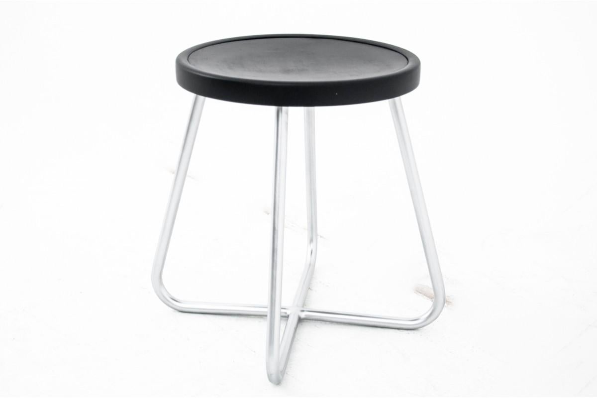 Stool designed by Mart Stam, Poland, 1930s

The stool was designed by Mart Stam, a Dutch architect and Bauhaus lecturer, and was made at the East Steel Furniture Factory in Zajiel near Zywiec.

It has undergone professional