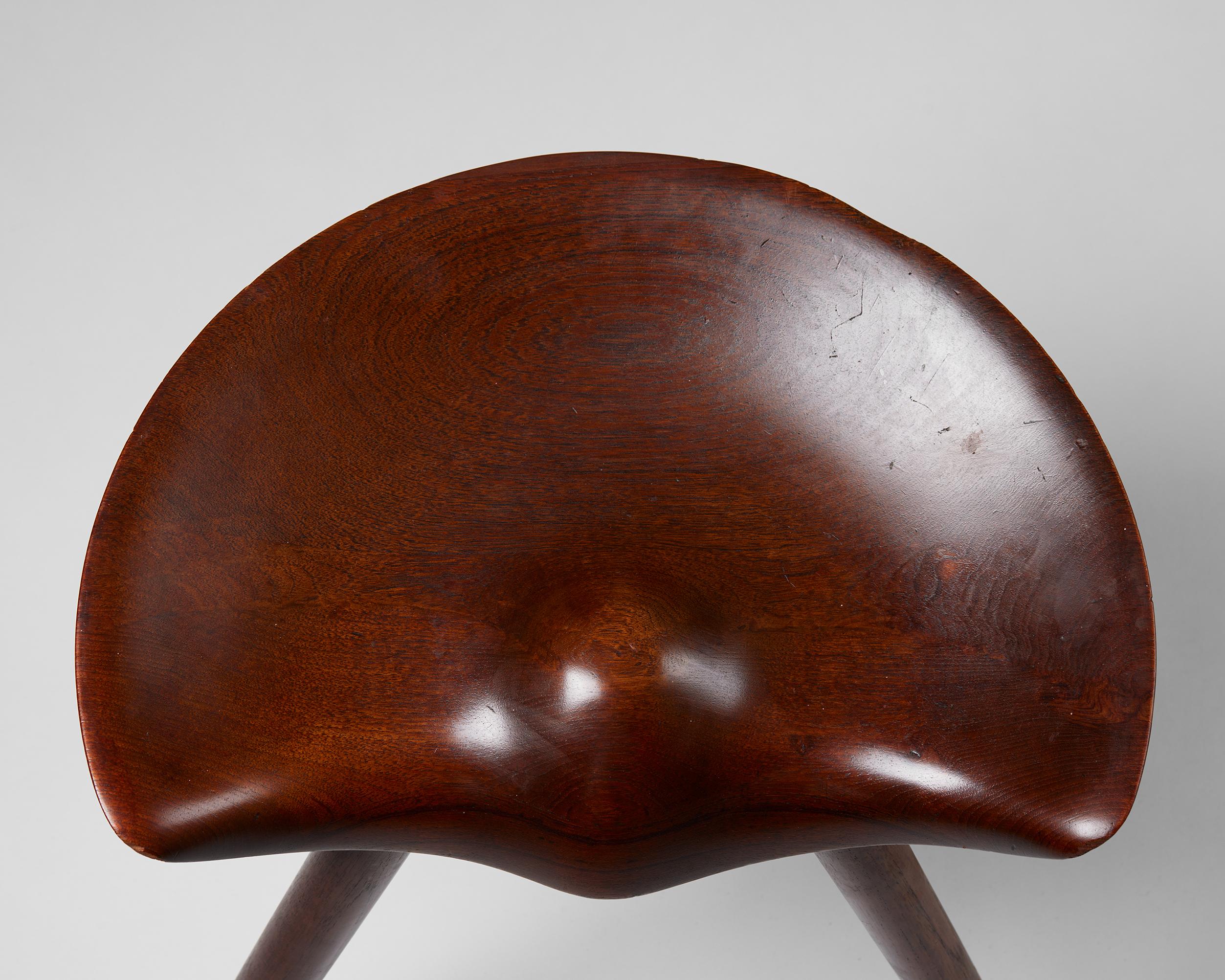 Milieu du XXe siècle Tabouret conçu par Mogens Lassen pour K. Thomsen, Danemark, 1942 en vente