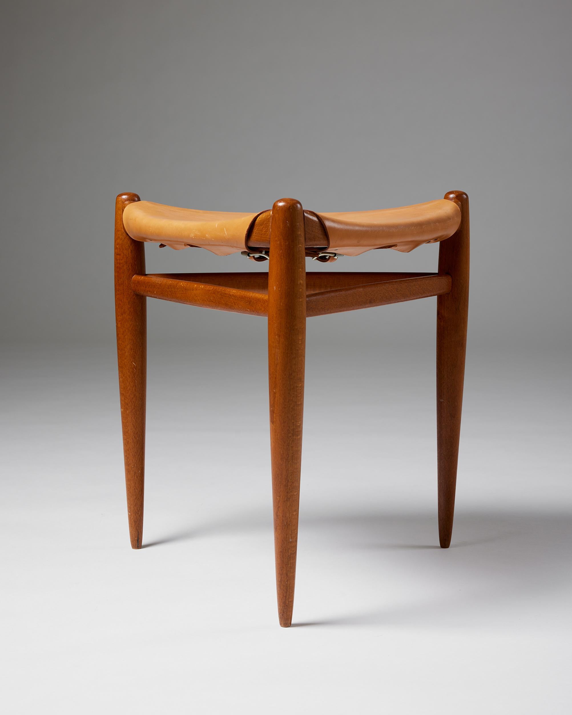 Swedish Stool Designed by Uno and Östen Kristiansson for Vittsö, Sweden, 1960s For Sale