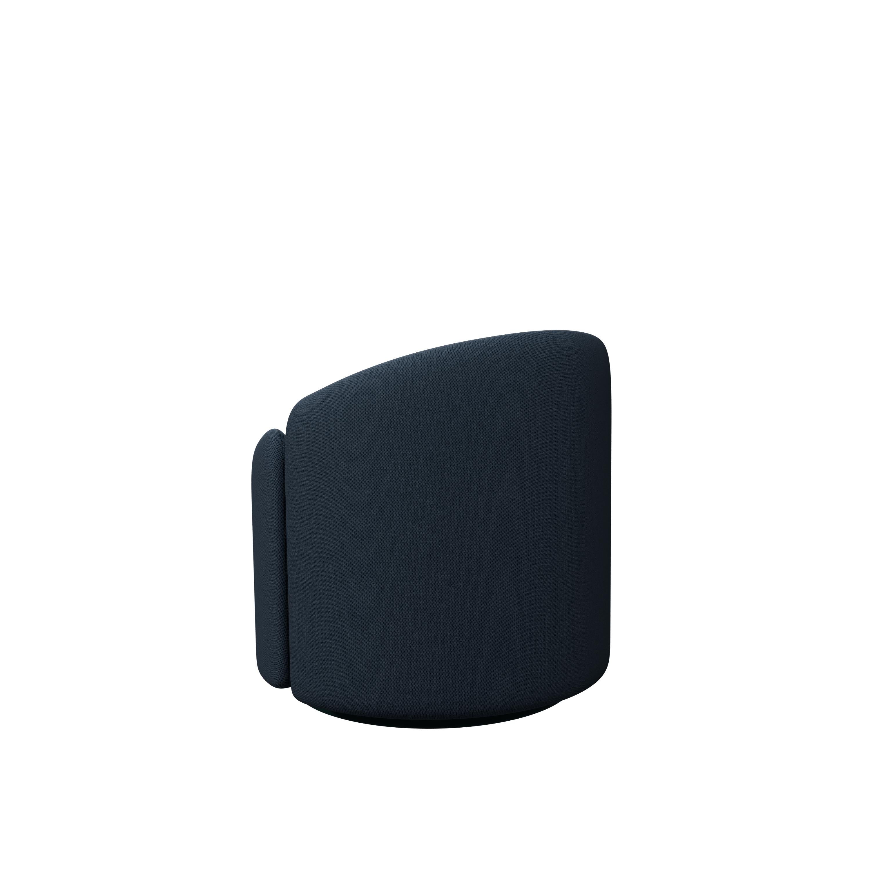 Taburete Doppia Easy Clean Noche Piel azul y pavo real hecho a mano por Murmurio Moderno en venta