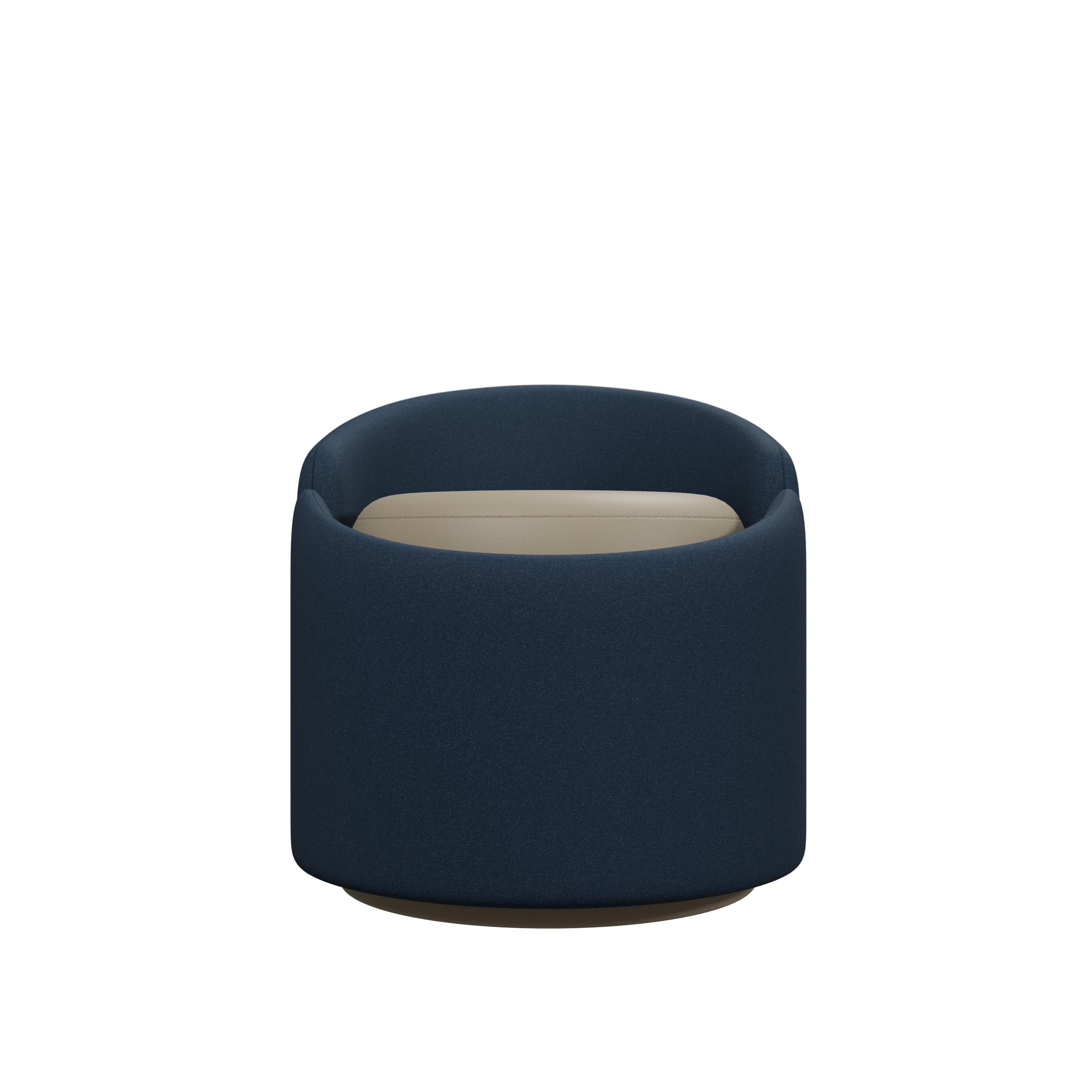 Introducing the Doppia stool, a unique and sophisticated seating option that combines the comfort of a stool with the stylish functionality of a pouf. This versatile piece is designed to elevate any interior space with its harmonious blend of modern