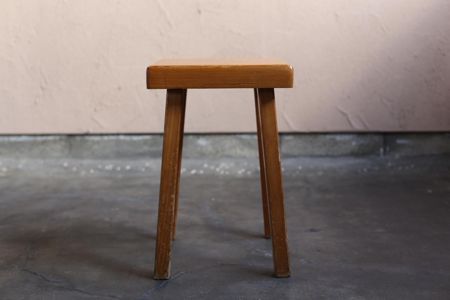 French Stool for Arc 1800 by Charlotte Perriand For Sale