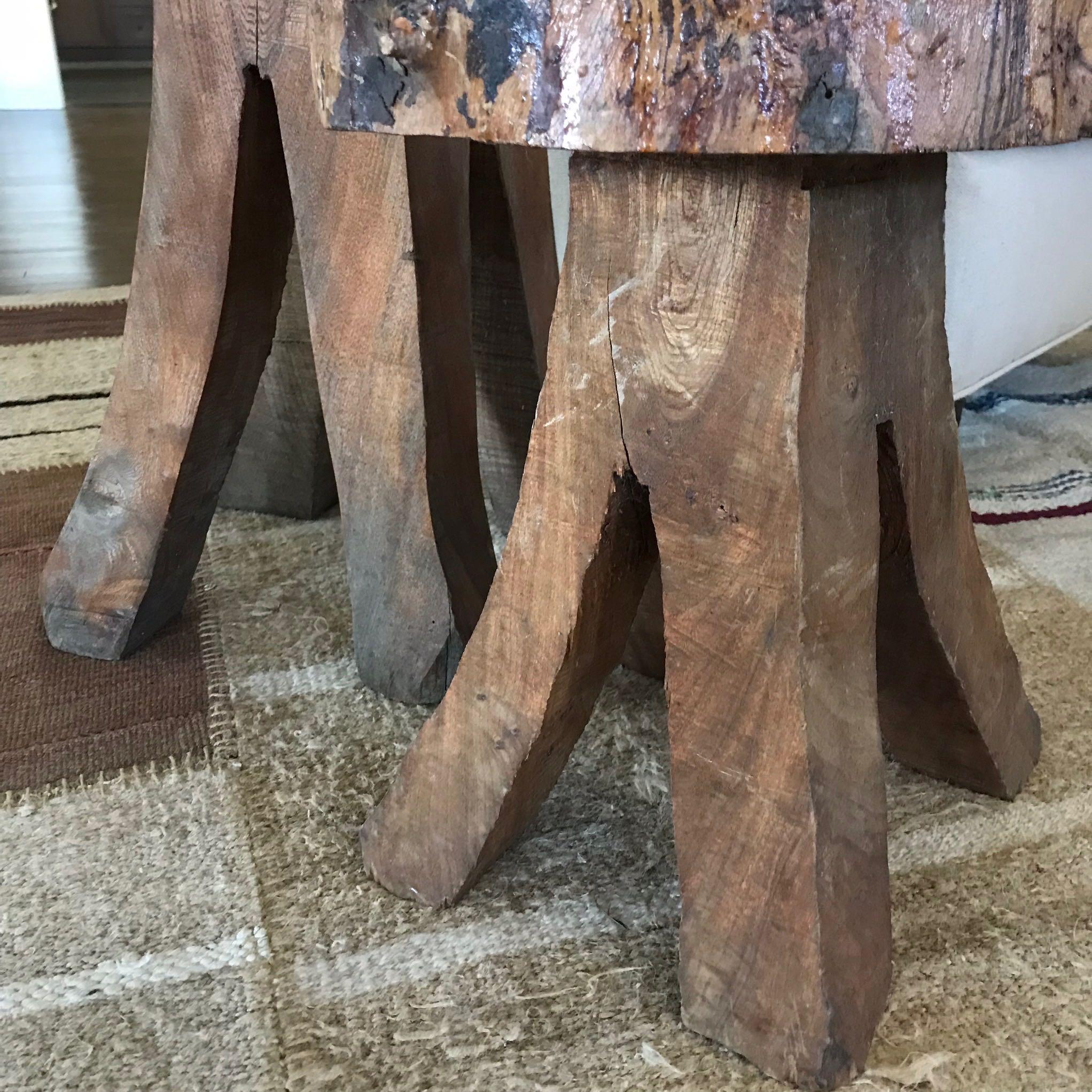 A stool from tree trunk.