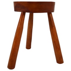 Stool from the 1950s Manufactured in France in Elmwood