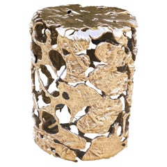 Stool "Ginkgo" in bronze by Patrick Laroche