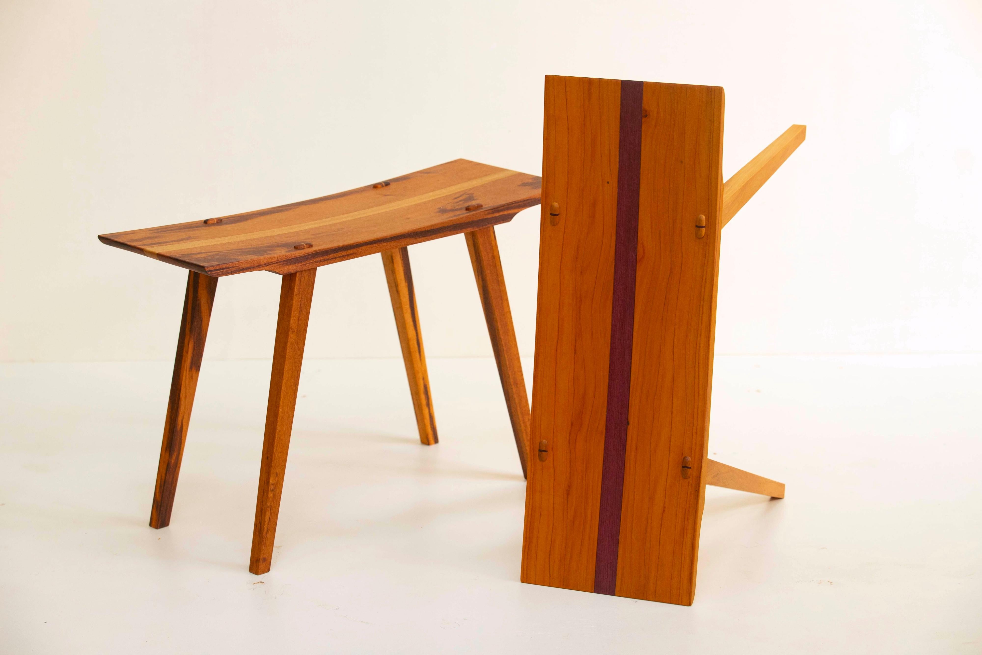 Tabouret fabriqué à la main en bois dur brésilien par Ricardo Graham Ferreira Neuf - En vente à Nova Friburgo, RJ