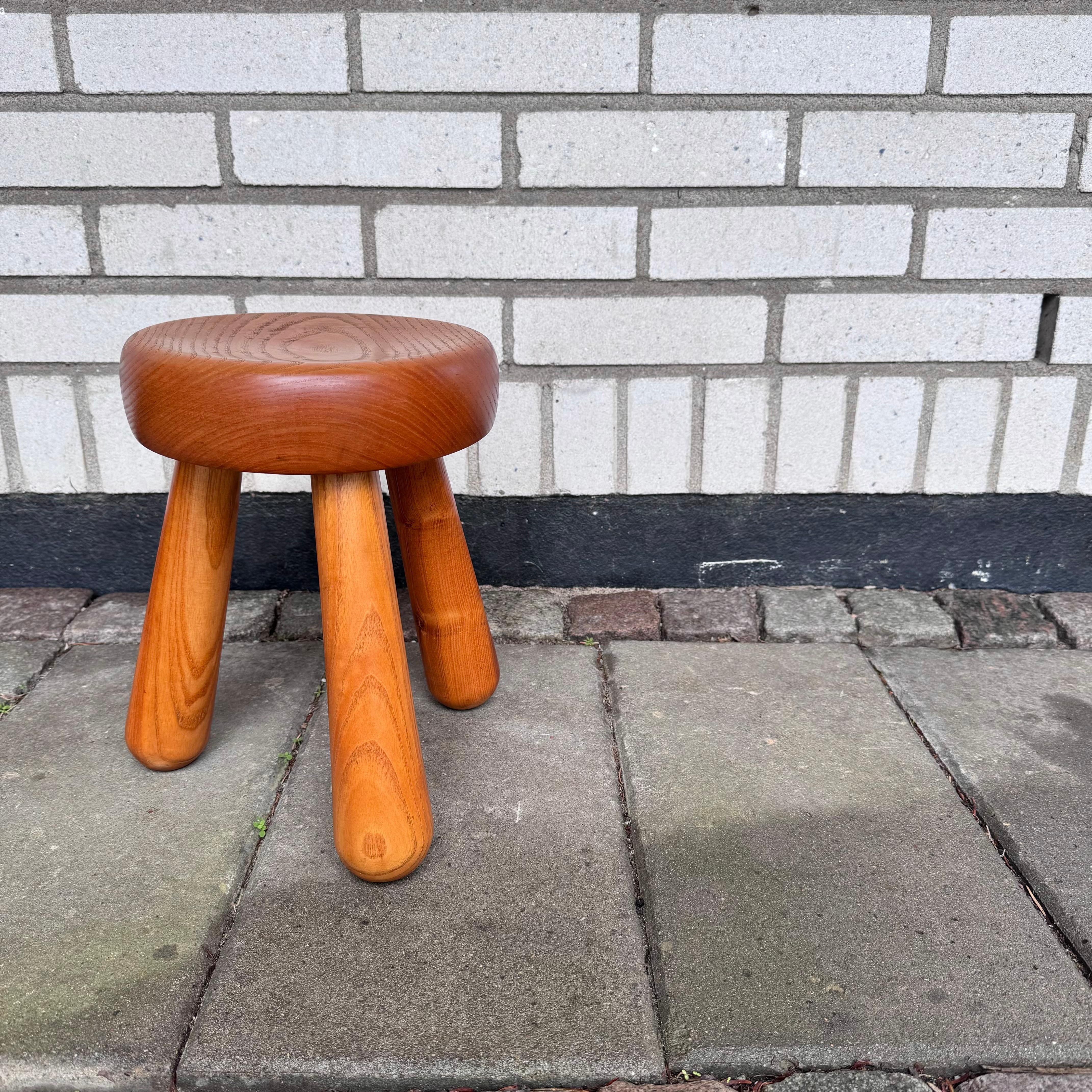 Scandinavian Modern Stool i solid wood by Ingvar Hildingsson For Sale
