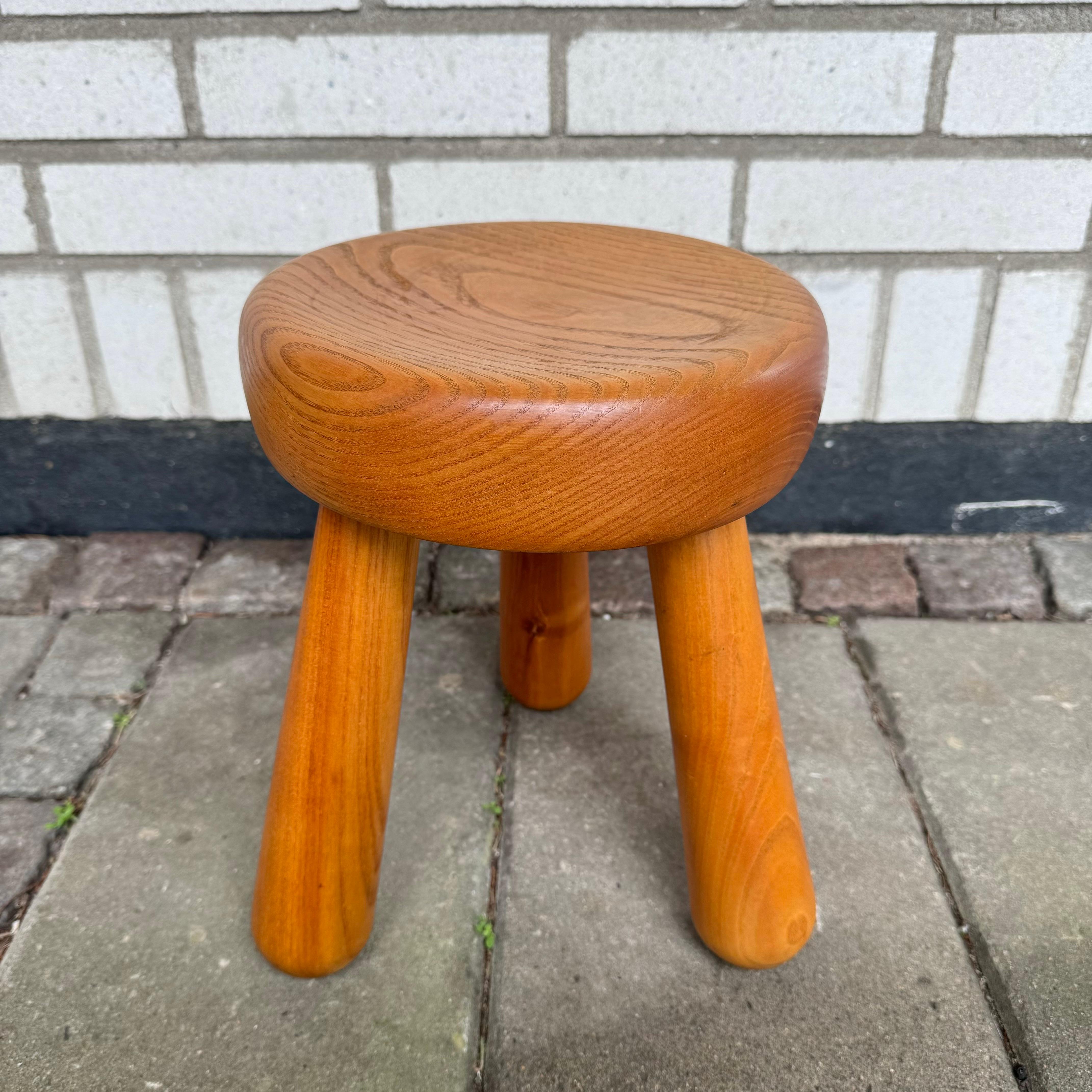 Swedish Stool i solid wood by Ingvar Hildingsson For Sale