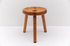 Stool in Bertel Gardberg ‘Sauna’ style made of pine wood, Finland, 1960s