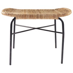 Stool in Cane and Metal