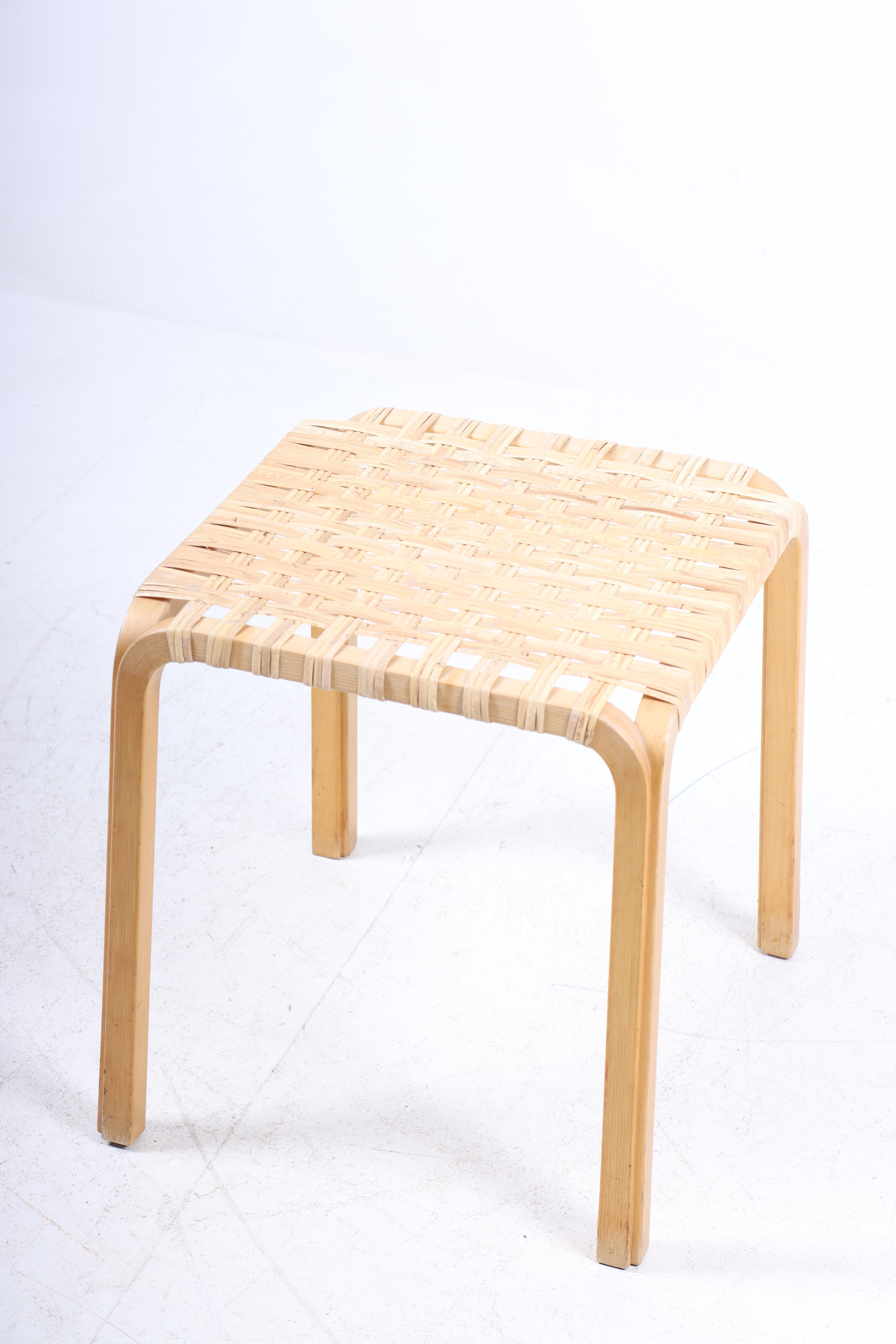 Finnish Stool in Cane by Alvar Aalto, 1950s