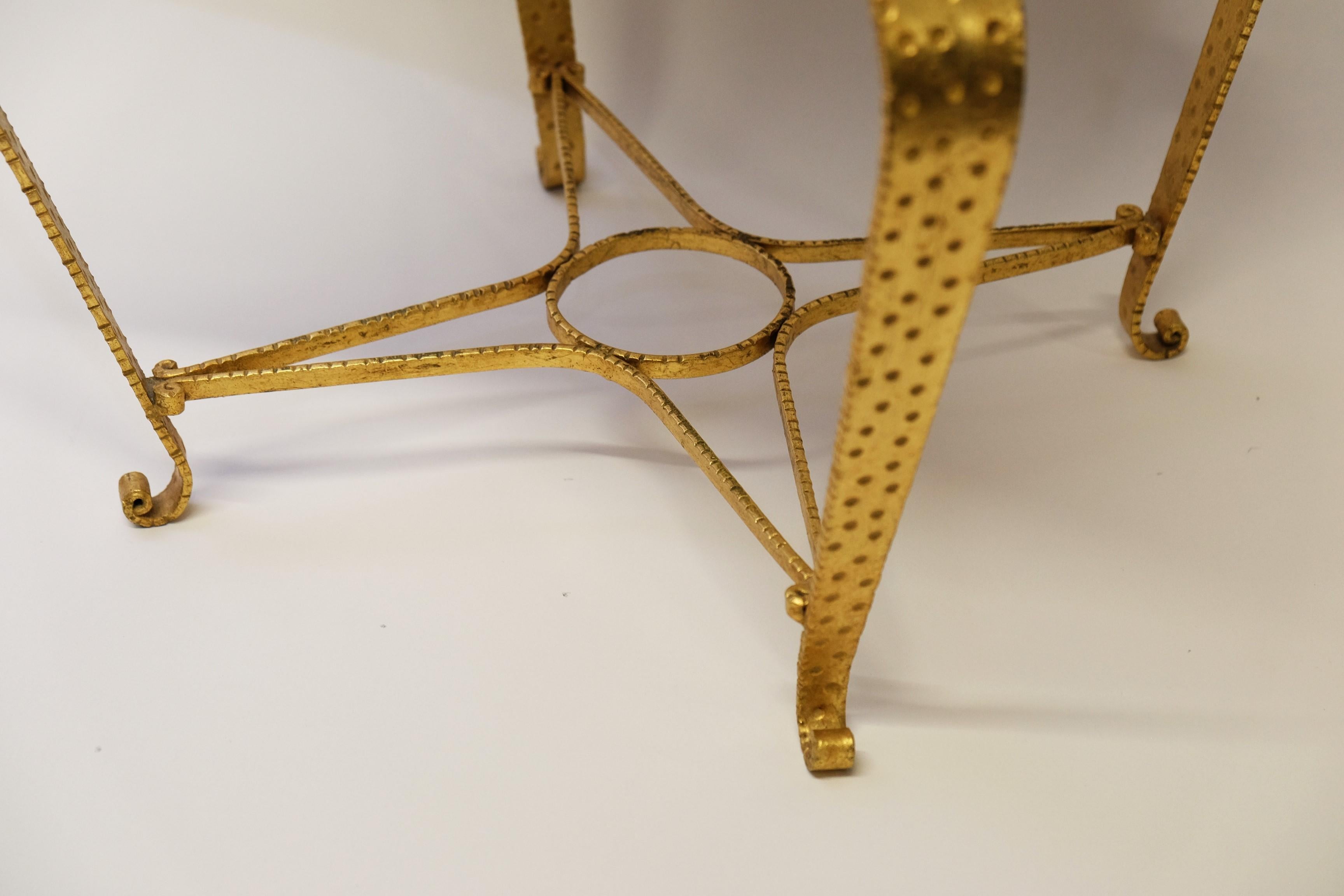 Stool in Gilt Metal by Pier Luigi Colli, Italy 1950s For Sale 9
