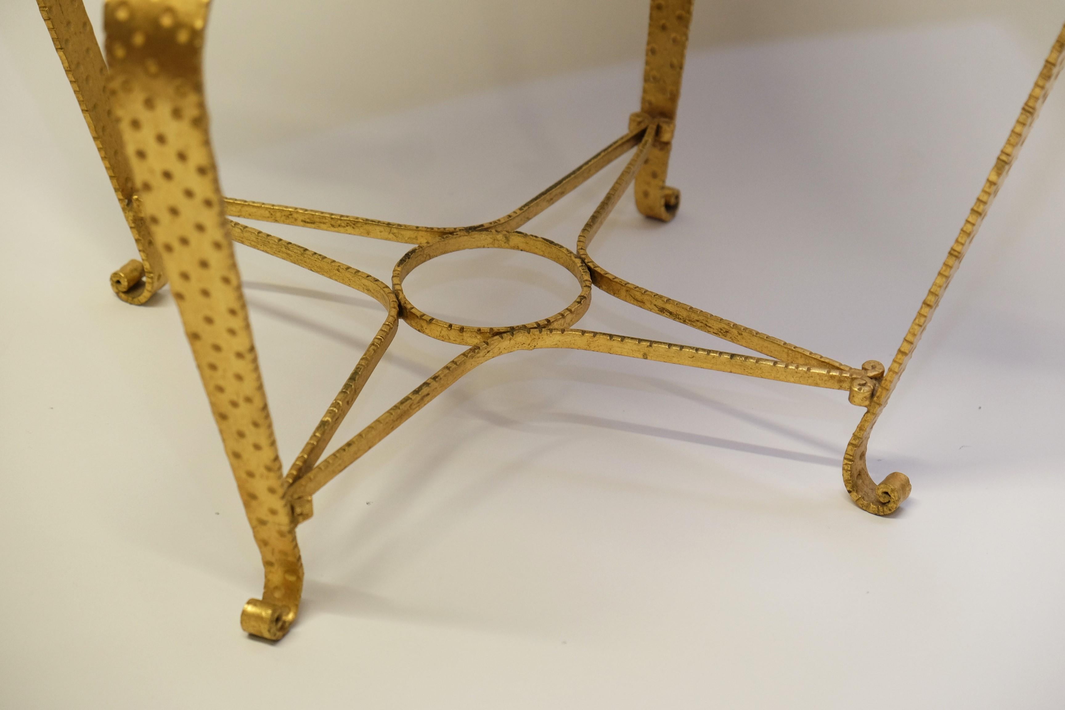Stool in Gilt Metal by Pier Luigi Colli, Italy 1950s For Sale 10