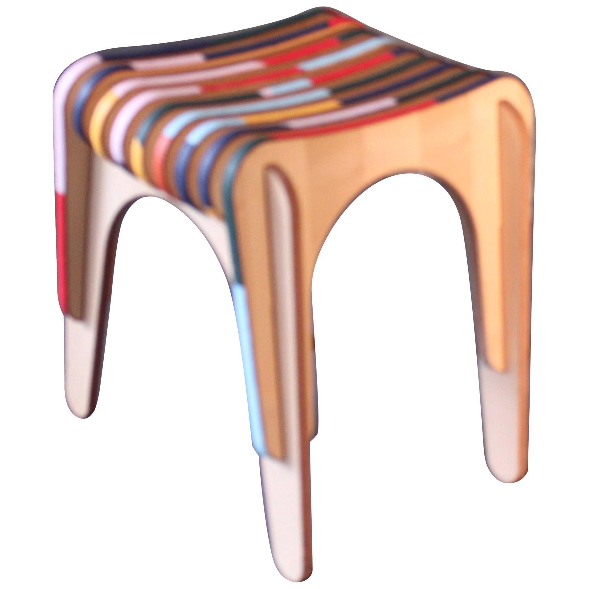 Stool "In leather we trust" by Markus Friedrich Staab For Sale