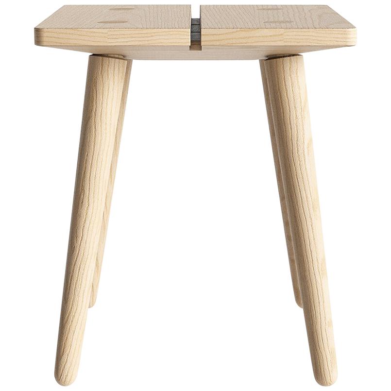 Swiss Stool in Natural Solid European Ash For Sale