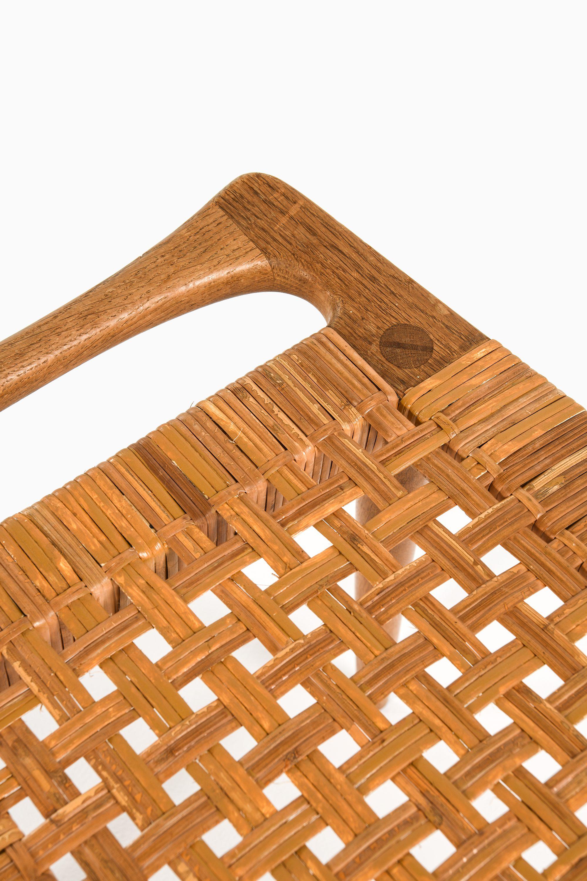 XX secolo Sgabello in Oak e canna intrecciata di Hans Wegner, 1954 in vendita