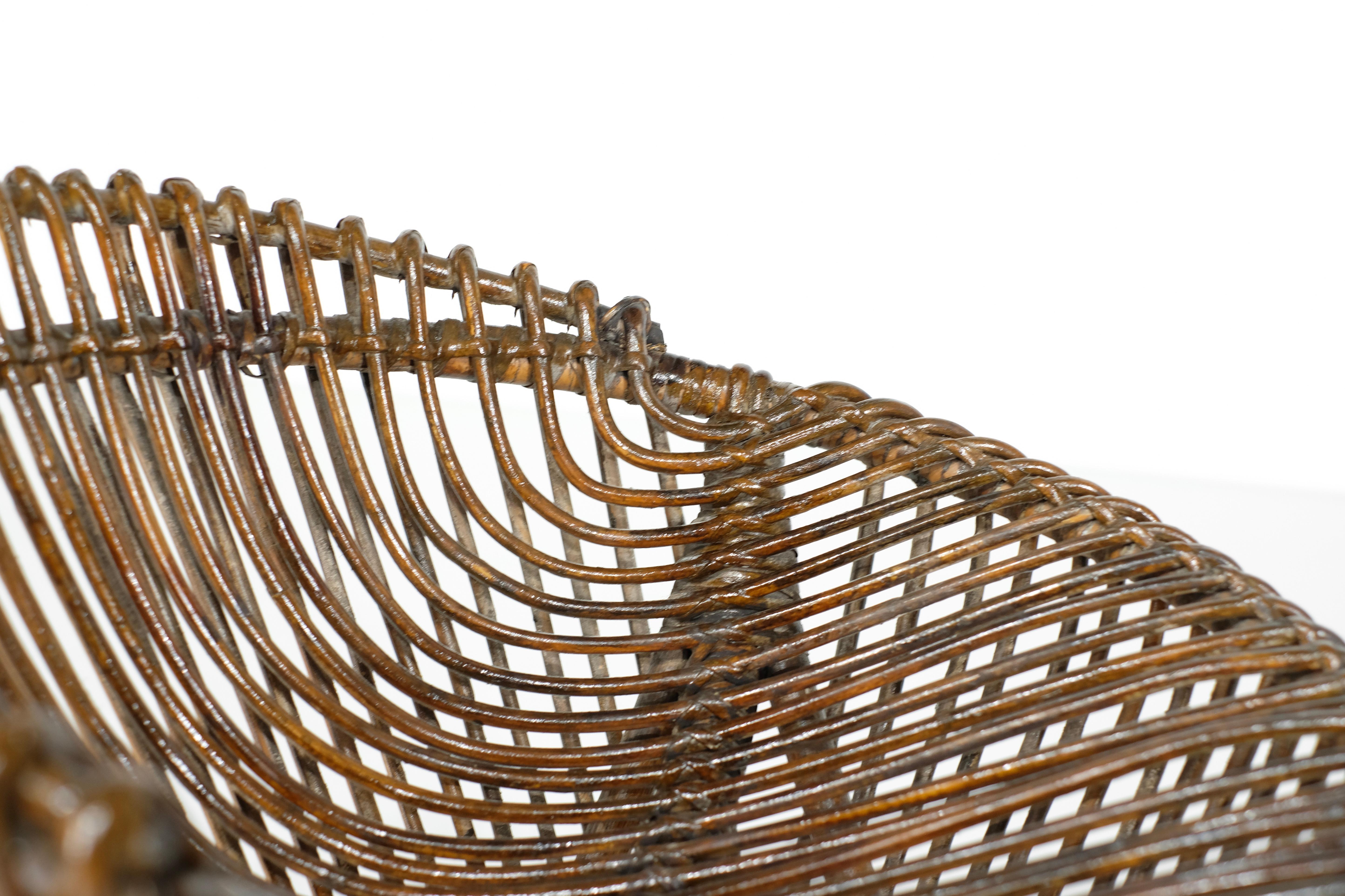 Sgabello in stile rattan Franco Albini Italia, anni '60. in vendita 5
