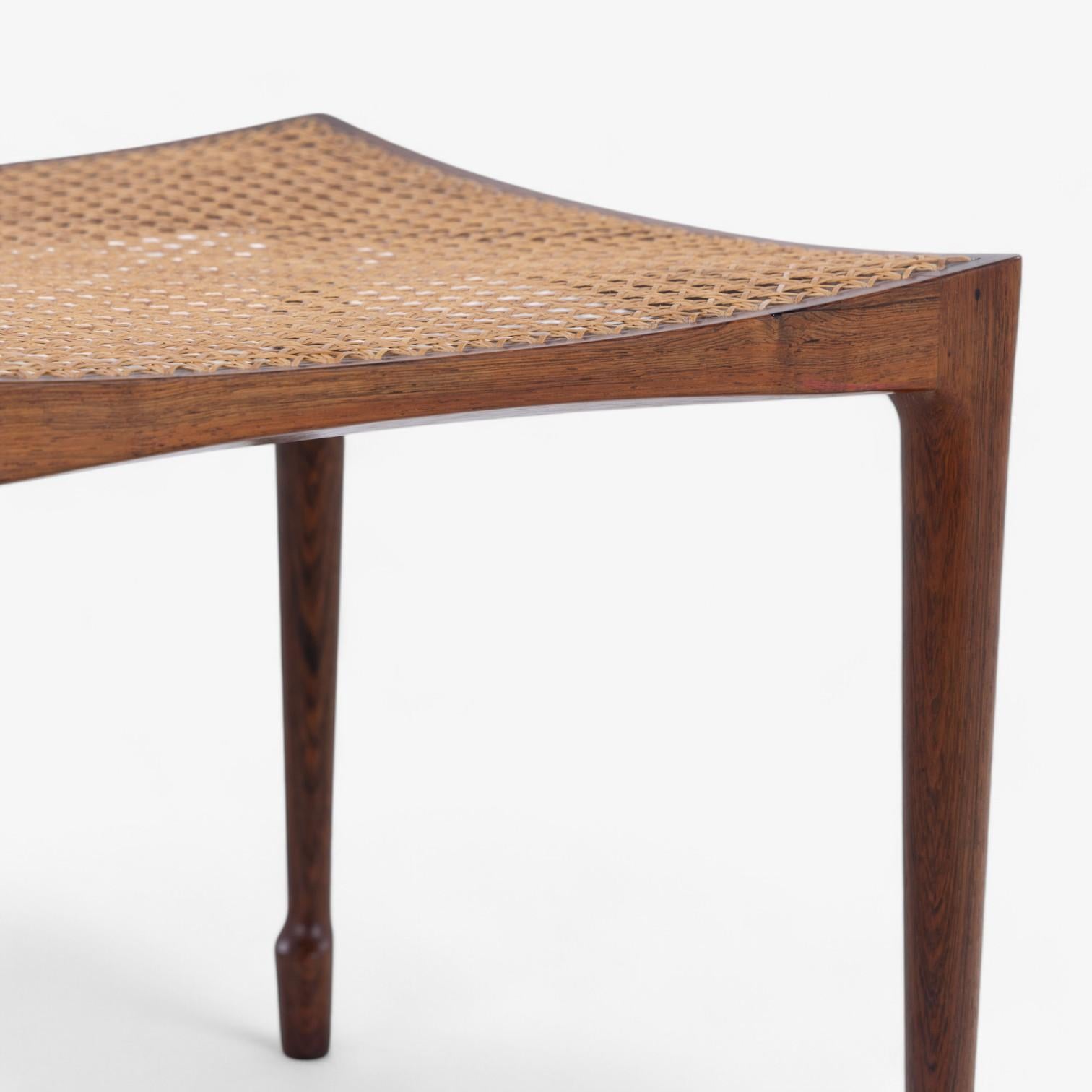 Mid-Century moderno Sgabello in palissandro Rio di Bernt Petersen in vendita