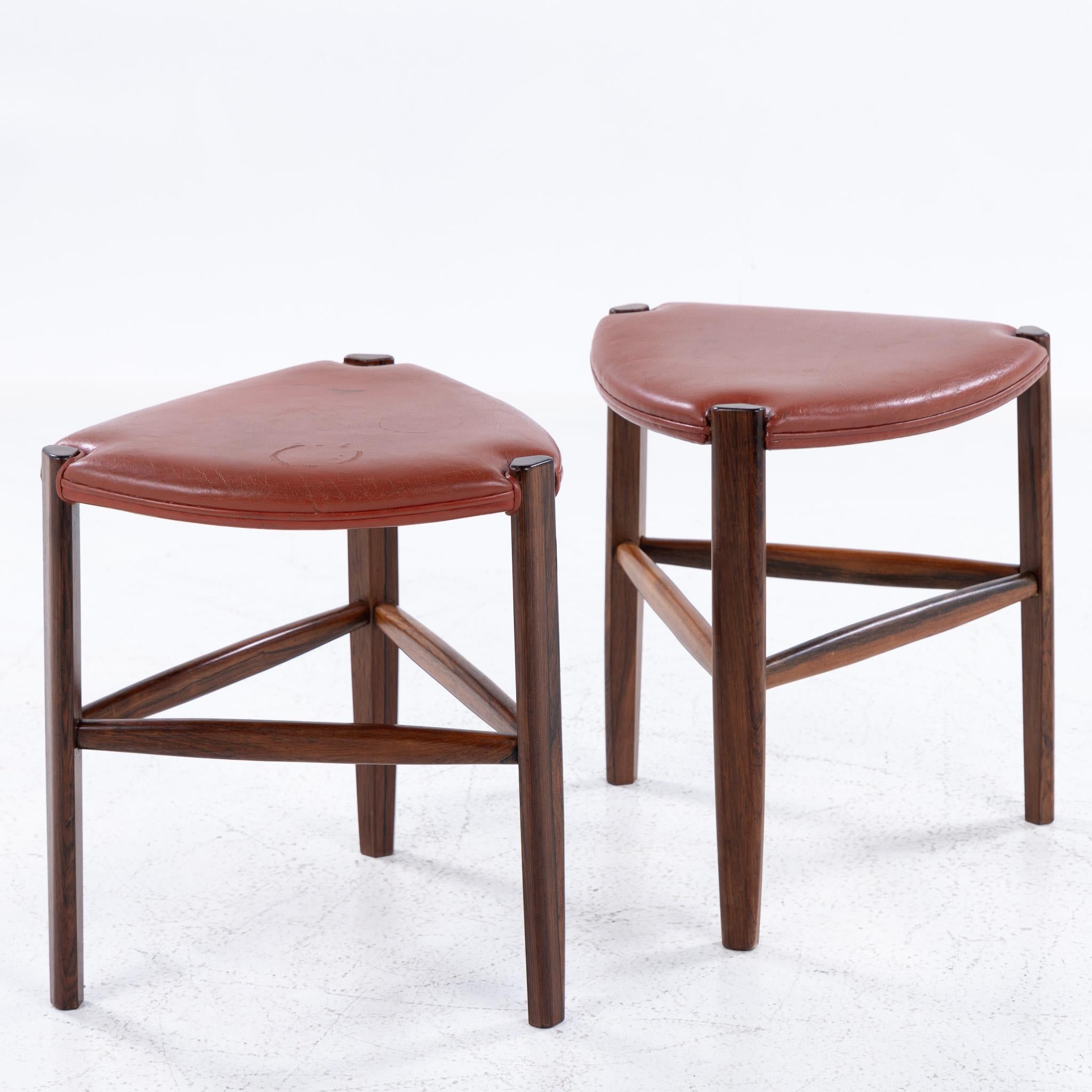 Taburete de palisandro de Tove & Edvard Kindt-Larsen siglo XX en venta