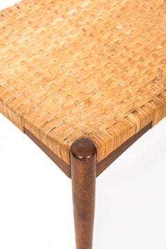 Stool in Teak and Cane Attributed to Aksel Bender Madsen & Ejnar Larsen