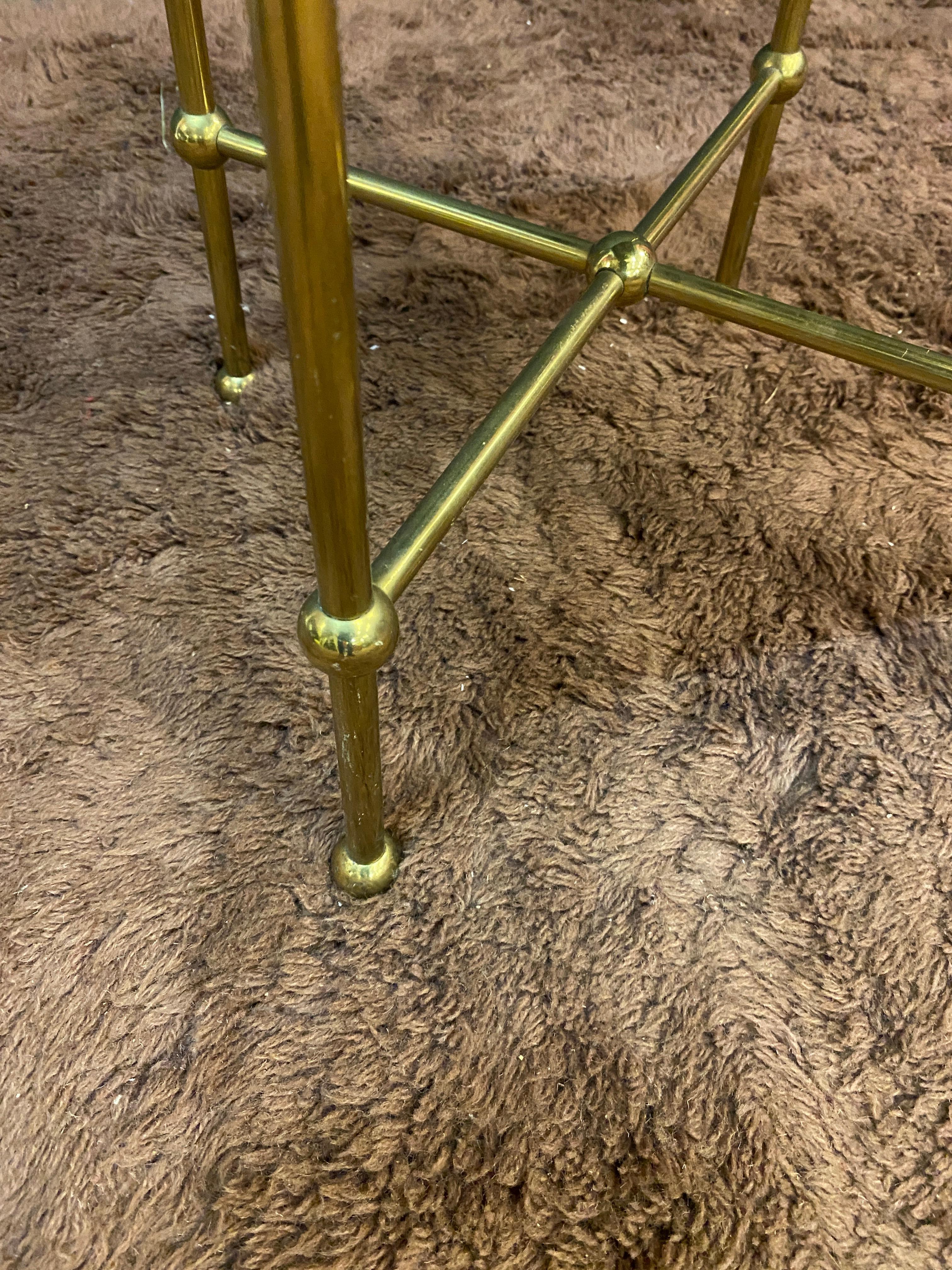 stool in the Baguès style, Jansen, high quality brass base For Sale 5