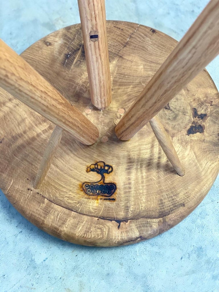 Stool in White Oak Burl by Michael Rozell, USA, 2021 For Sale at 1stDibs