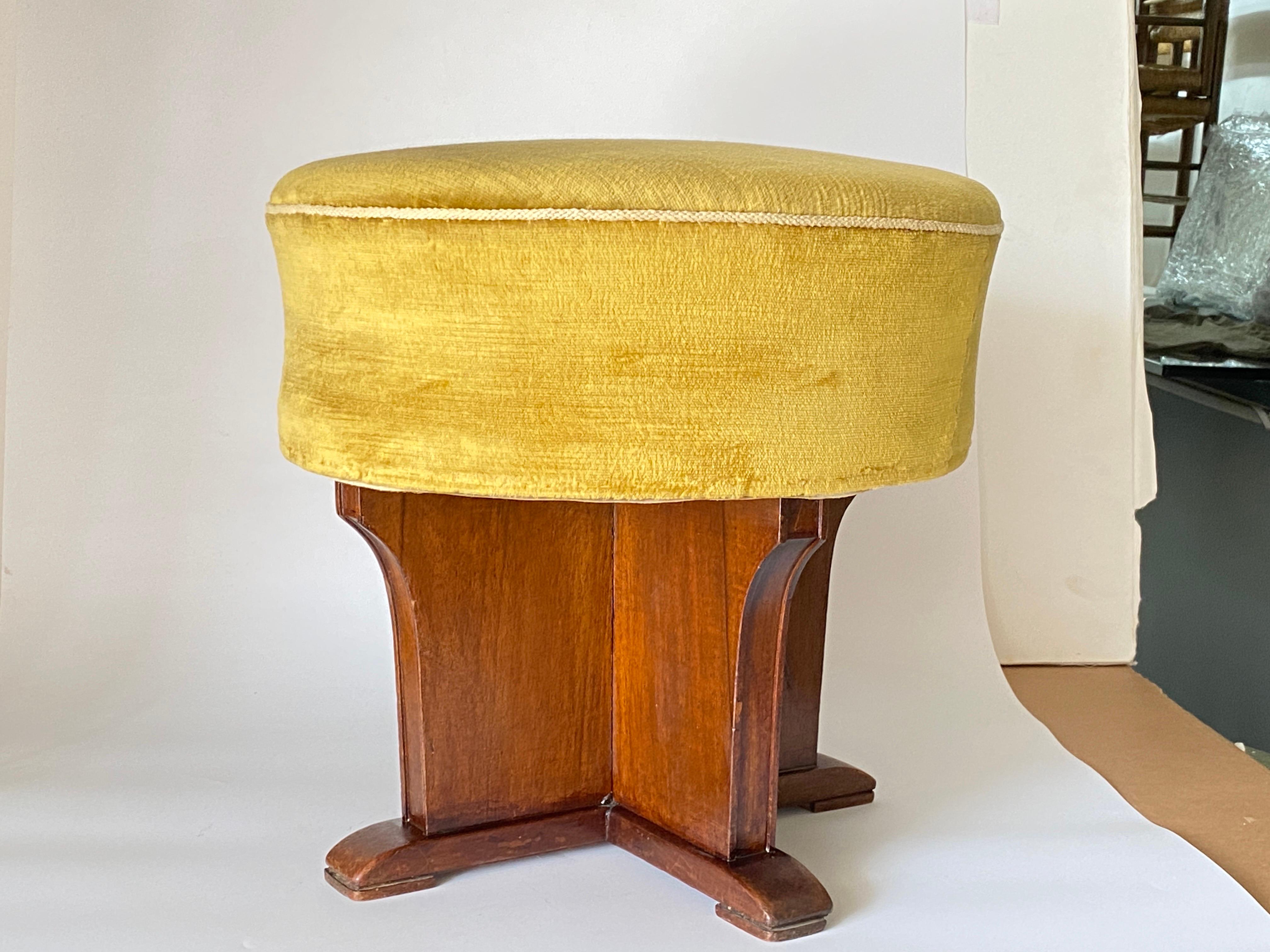 Stool in Wood and Fabric, England, 19th Century For Sale 10