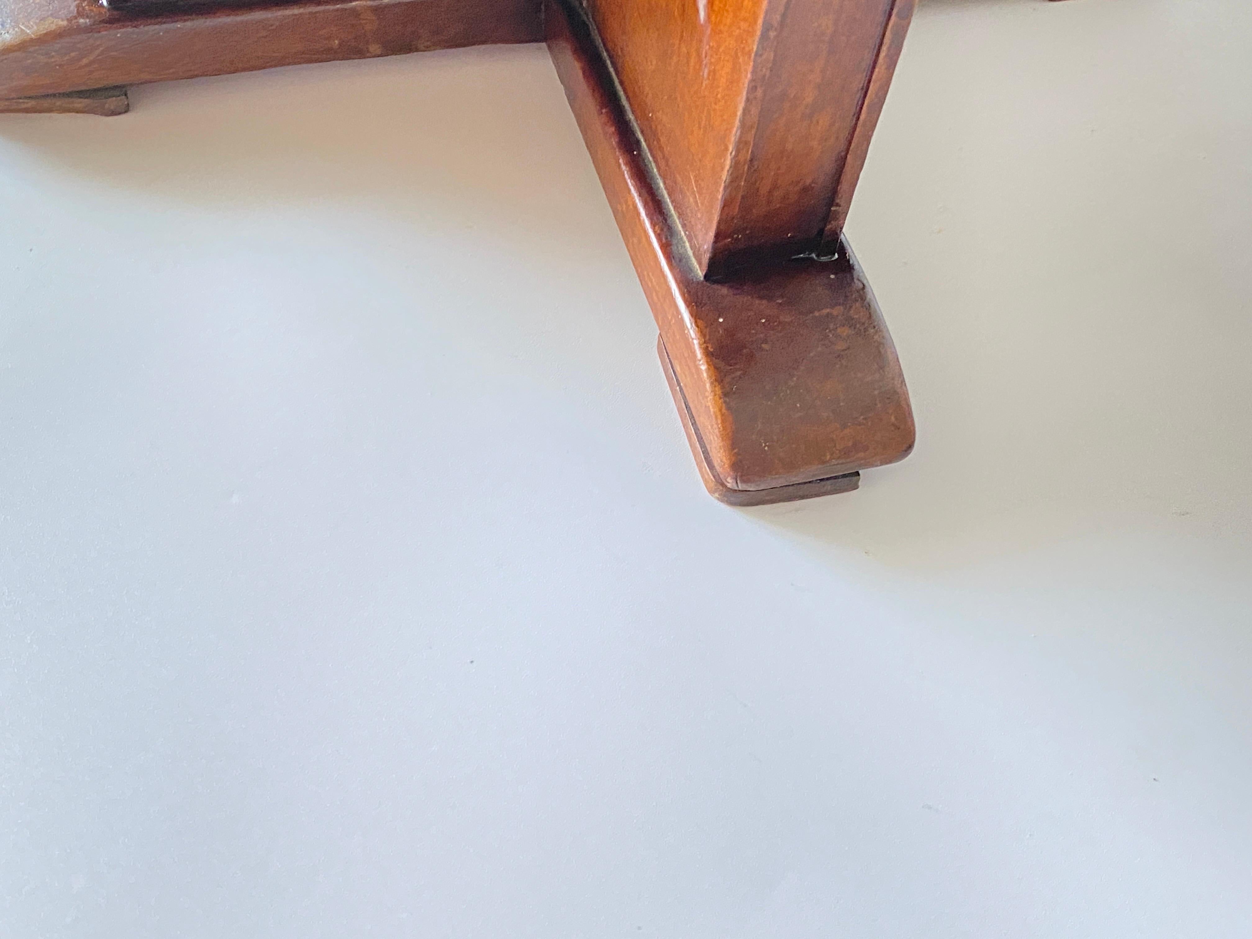 Sgabello in legno e tessuto, Inghilterra, XIX secolo in vendita 1