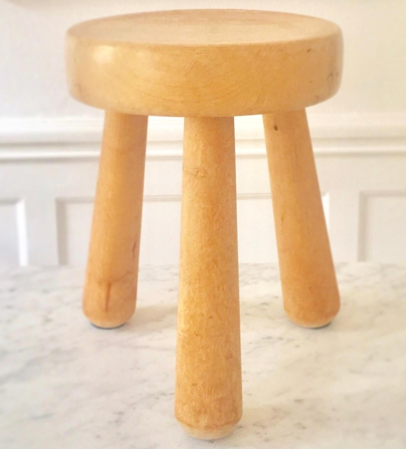 Stool, Ingvar Hildingsson for I H Slöjd, Sweden, 1940s In Good Condition For Sale In Los Gatos, CA