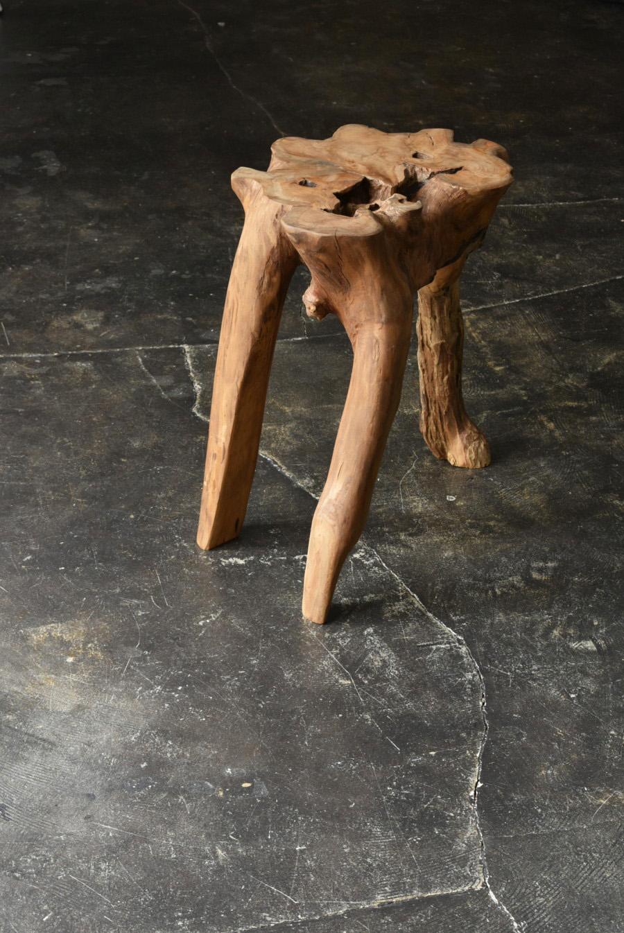Other Old Stool Made from Indonesian Tree Roots /Primitive Design/20th Century