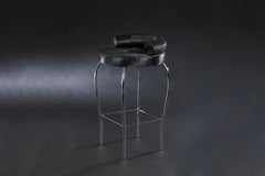 Stool Marilen, Fabric, Bar Furniture, Italy