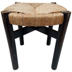 Tabouret "Meribel" Frêne noir de Charlotte Perriand:: vers 1948