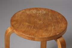 Tabouret modèle 60, Alvar Aalto, Oy Huonekalu- ja Rakennustyötehdas Ab, années 1930