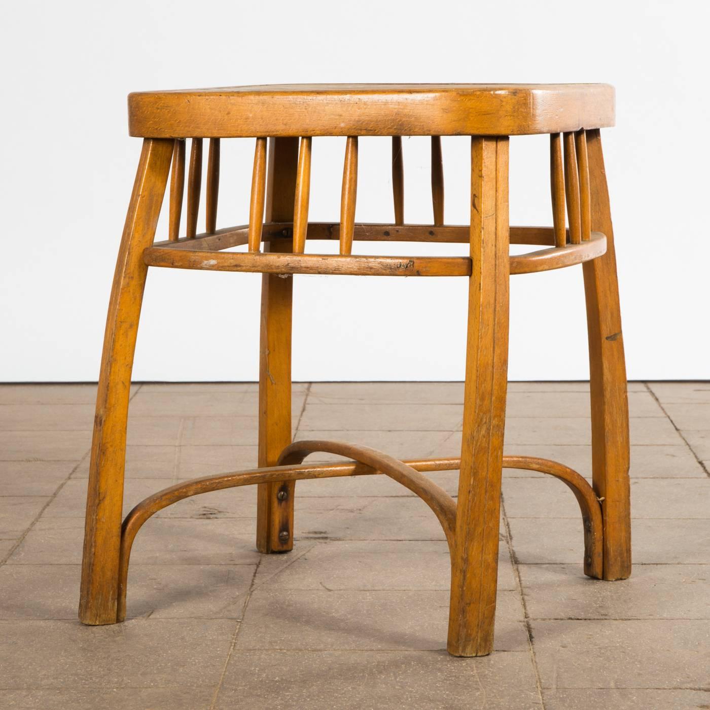 Stool Model 616 / S, designed by Otto Wagner for Jacob & Josef Kohn For Sale 1