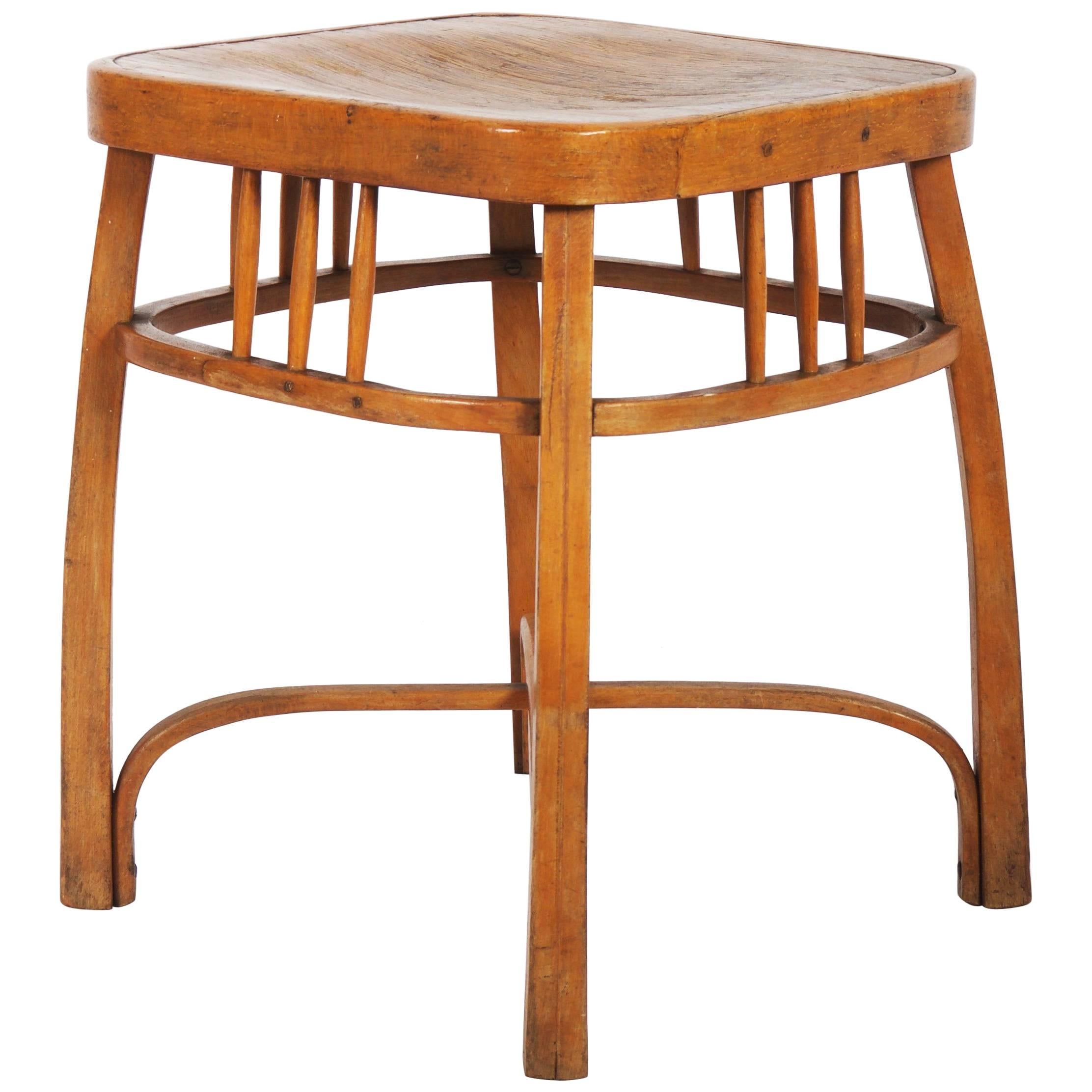 Stool Model 616 / S, designed by Otto Wagner for Jacob & Josef Kohn