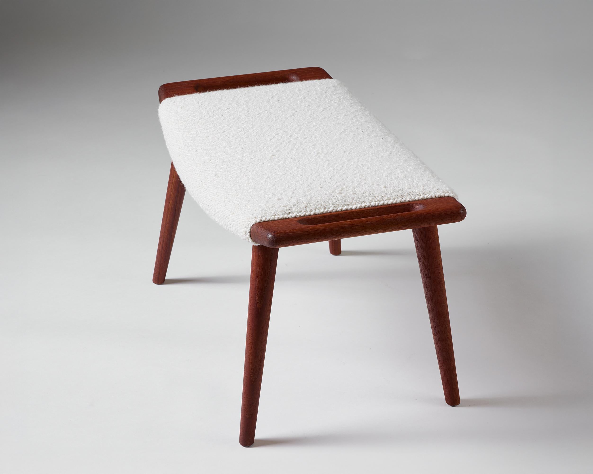 Fabric Stool model AP120 Designed by Hans J. Wegner For Sale